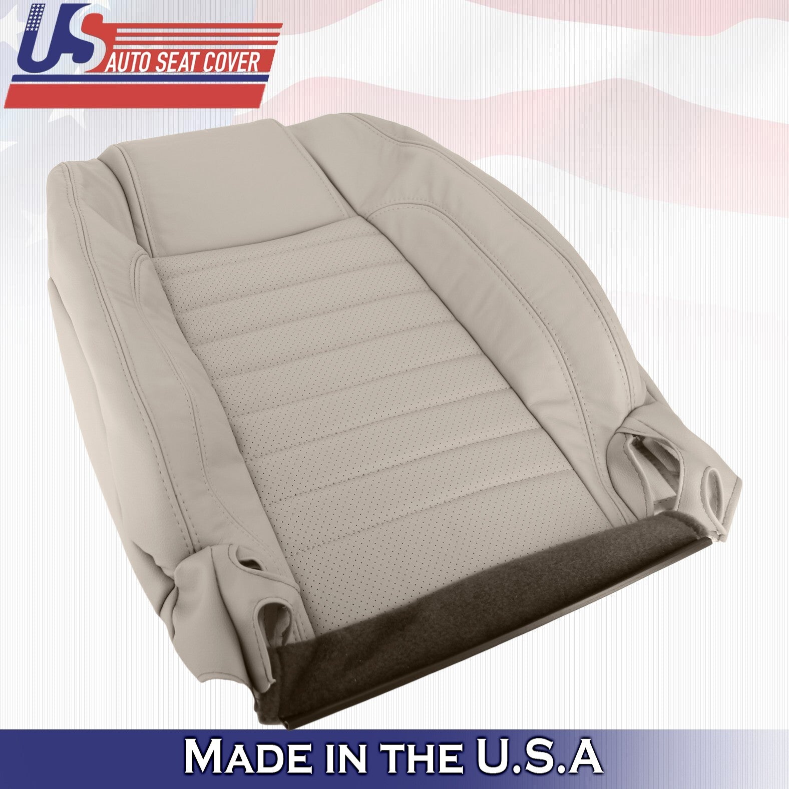 2010 to 2014 For Ford Mustang GT Driver&Passenger Tops Synth Leather Cover Stone