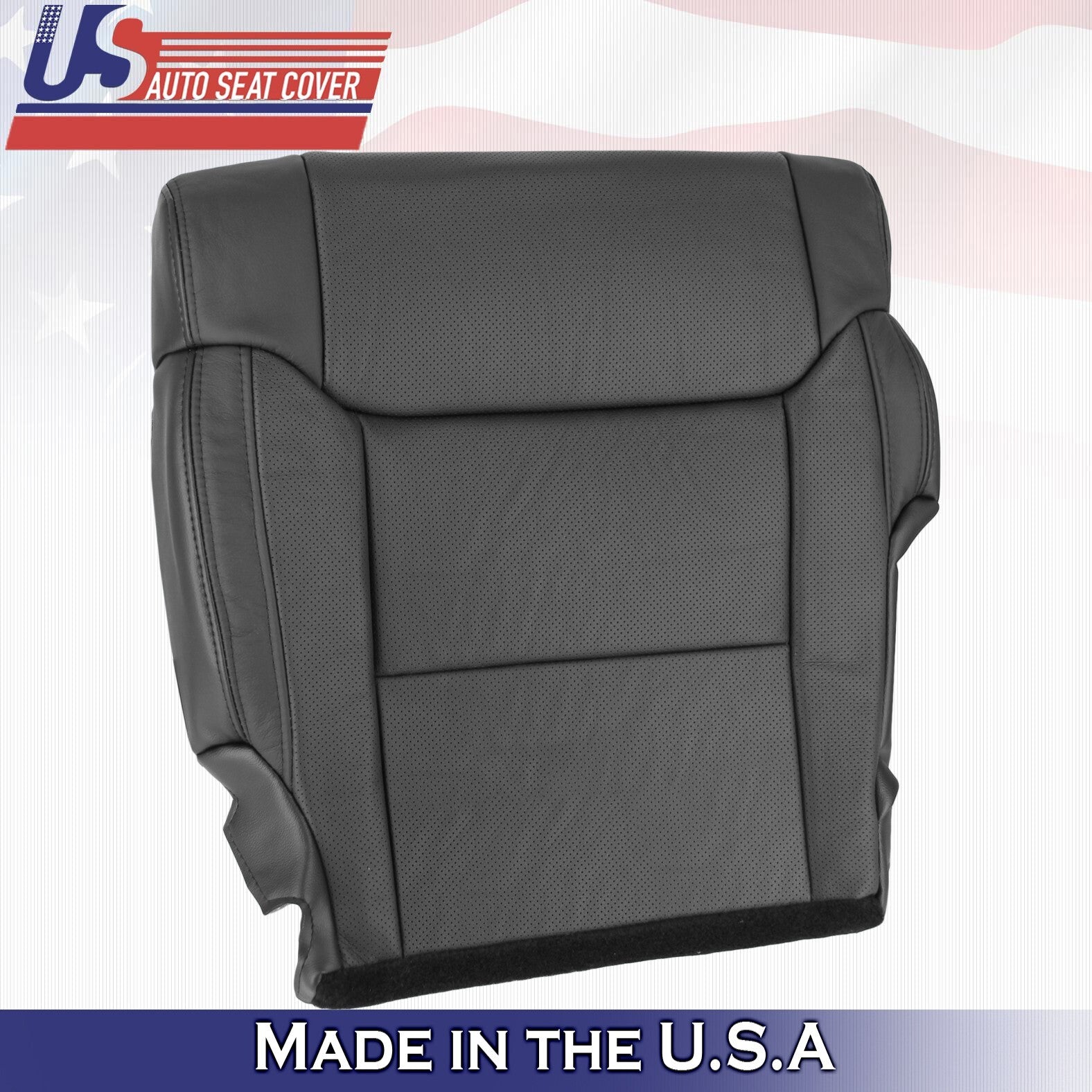 2016 2017 2018 For Toyota Tundra Driver Passenger Bottom Leather Seat Covers BLK