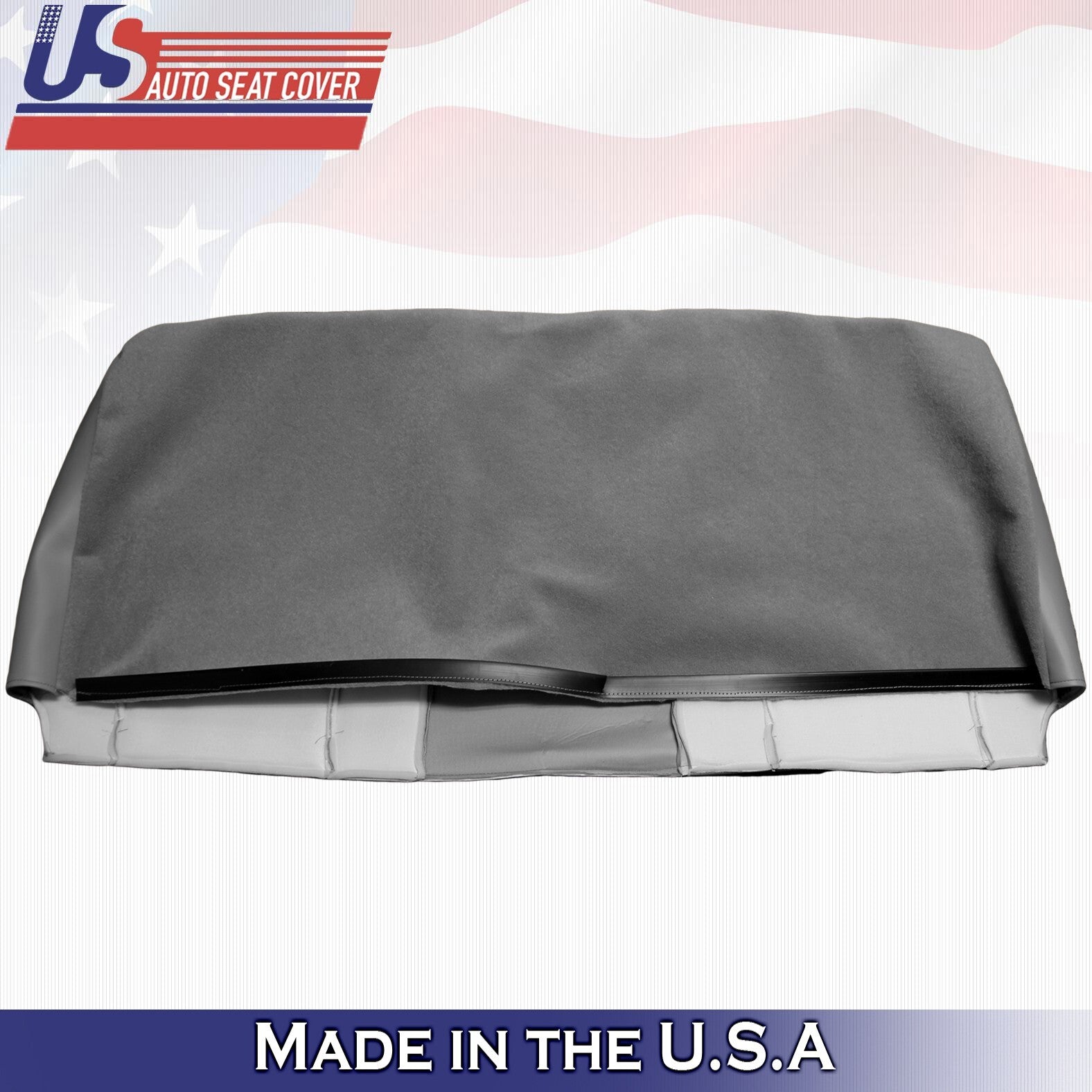 1999 For Ford F450 F550 Lariat Rear Bench Top & Bottom Leather Seat Covers Gray