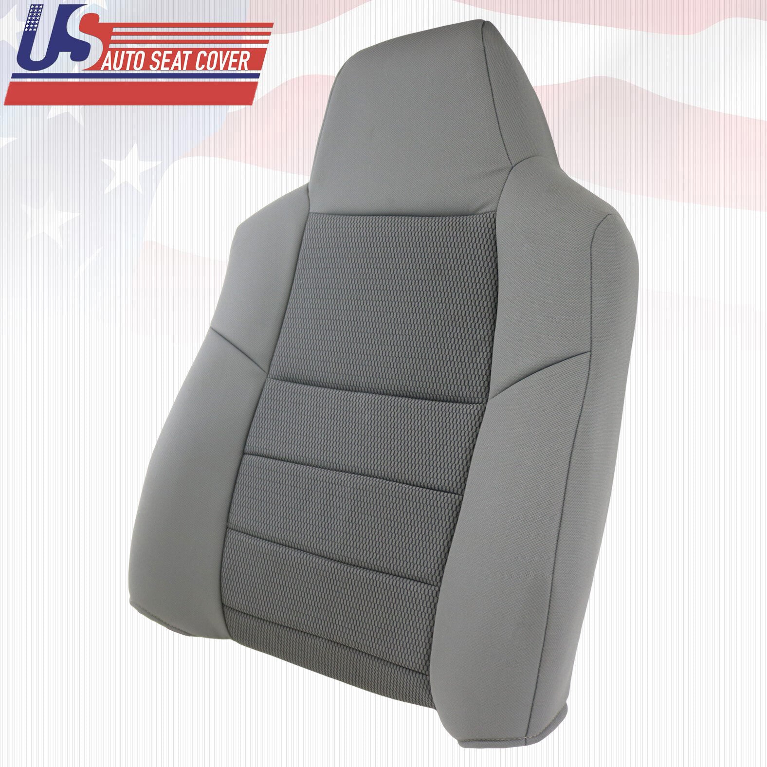 Fits 2003-2005 Ford F250 F350 Passenger Upper Cloth Seat Cover Med Flint Gray