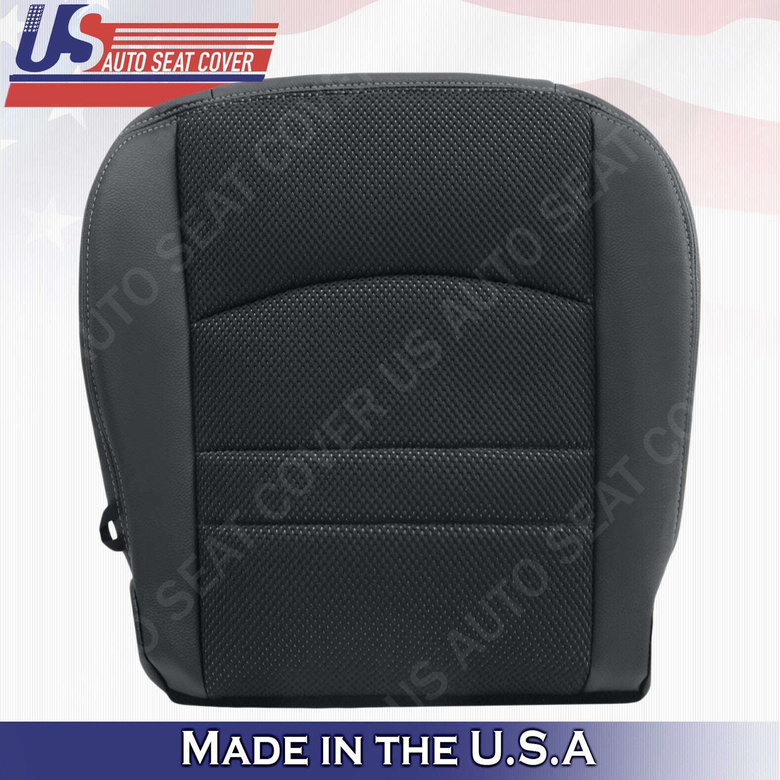 2013-2018 For Dodge Ram 1500 Sport- Bottoms Cloth/Leather Seat Cover Black