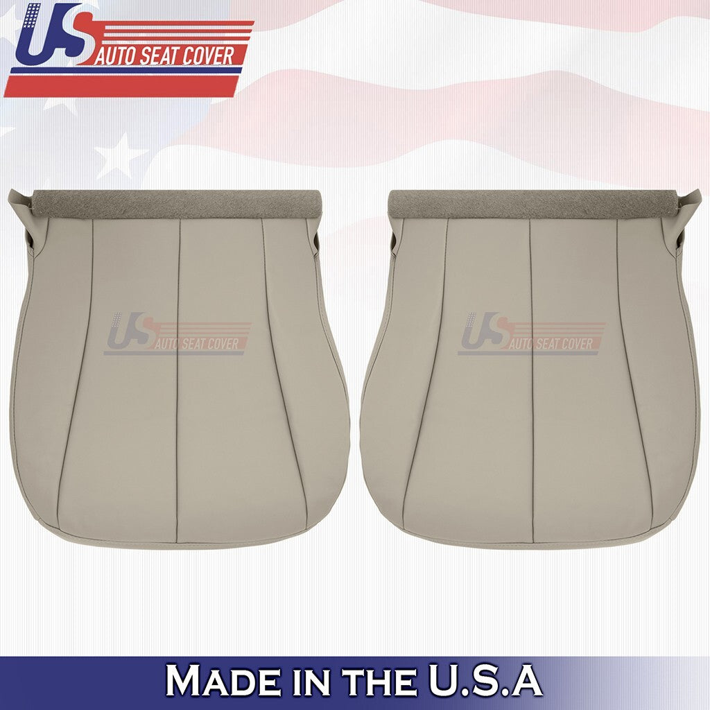 2007-2011 Fits Toyota Camry Driver & Passenger Bottom Leather Seat Cover Tan