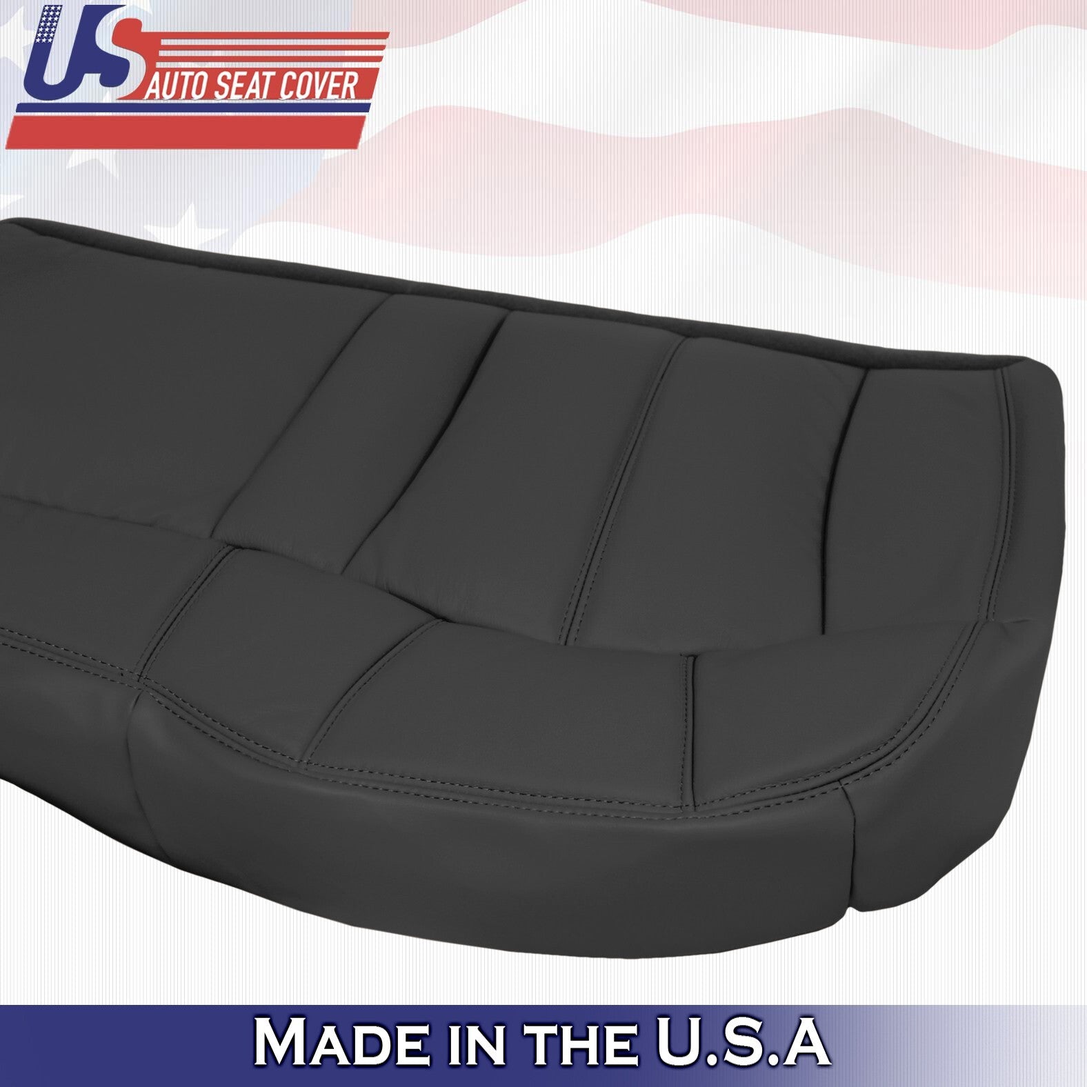 1999-2002 Fits Chevy Silverado Rear Bench Driver Bottom Leather Cover Graphite