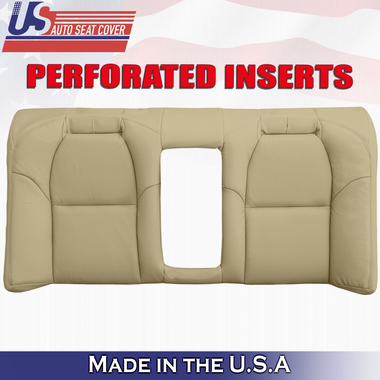 2004 Fits Acura TL Rear Bench Top Perforated Leather Replacement Seat Cover Tan