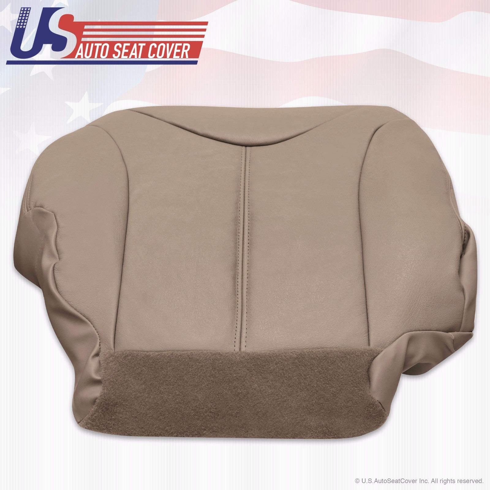 2002 GMC Sierra 3500 Passenger Side Bottom Leather Seat Cover Med Neutral Tan