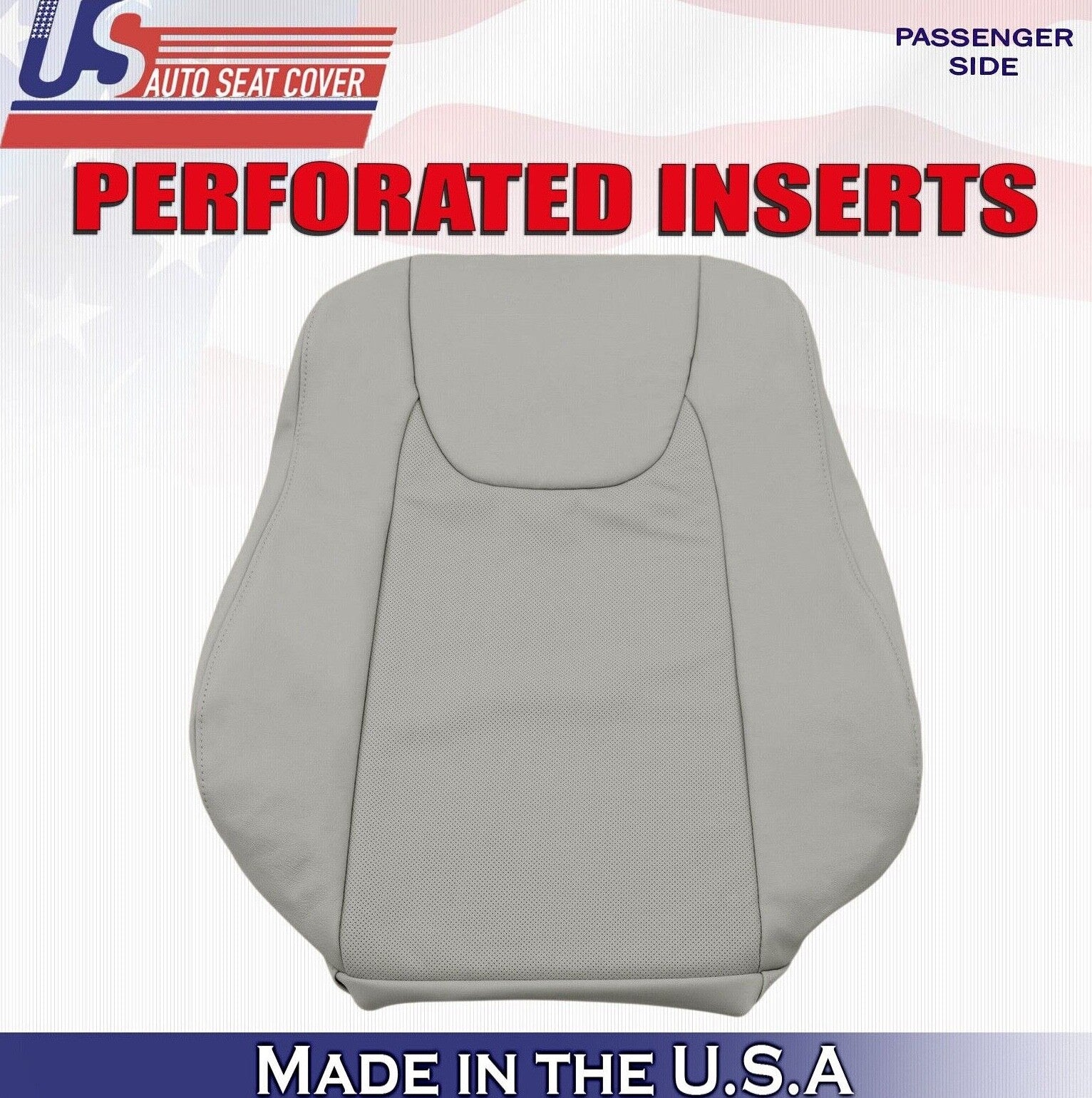 2012 For Lexus RX350 RX450H Passenger Top Perforated Leather Seat Cover Gray