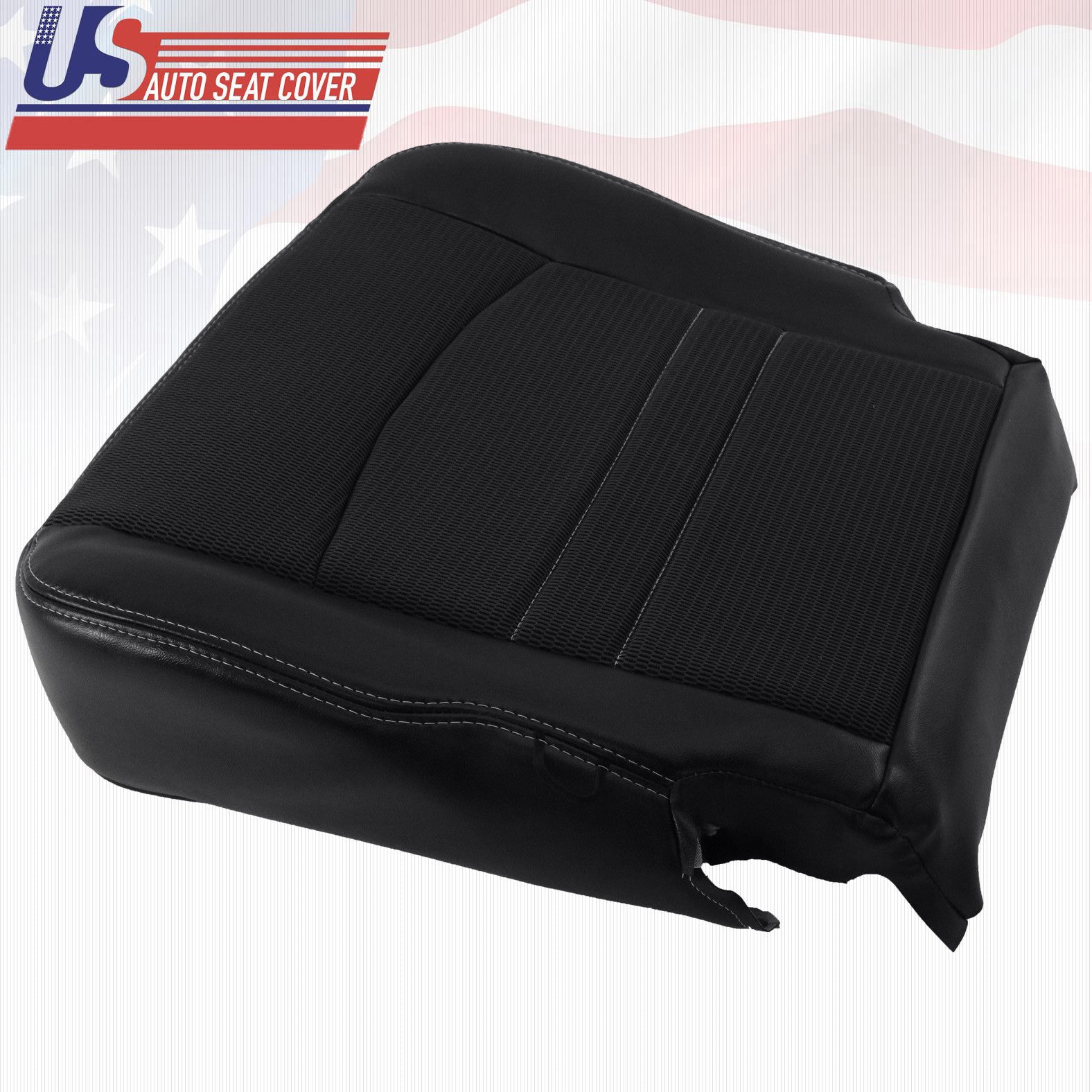2011 2012 For Dodge Ram Sport Passenger Bottom Cloth/Vinyl Seat Cover Dark Gray