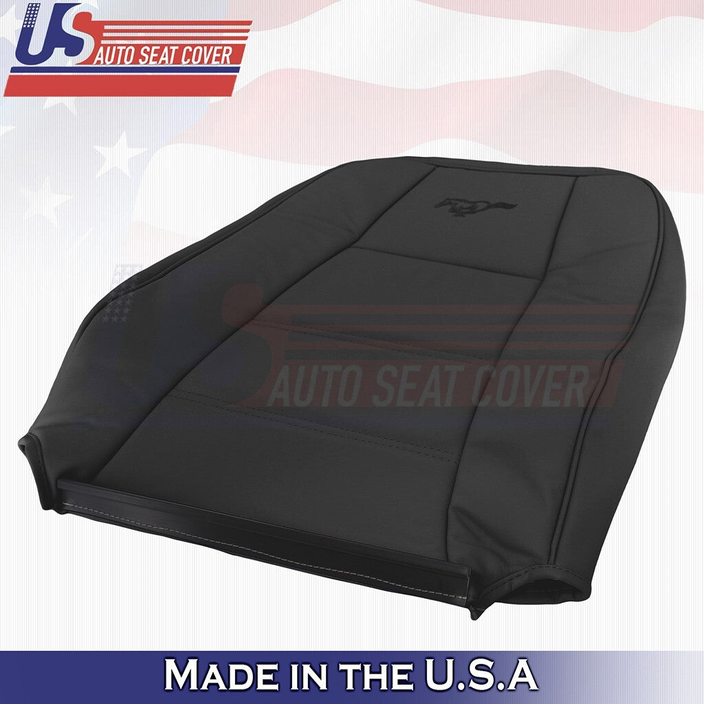 1999 to 2004 Fits Ford Mustang V6 Driver Top Genuine Leather Seat Cover Charcoal