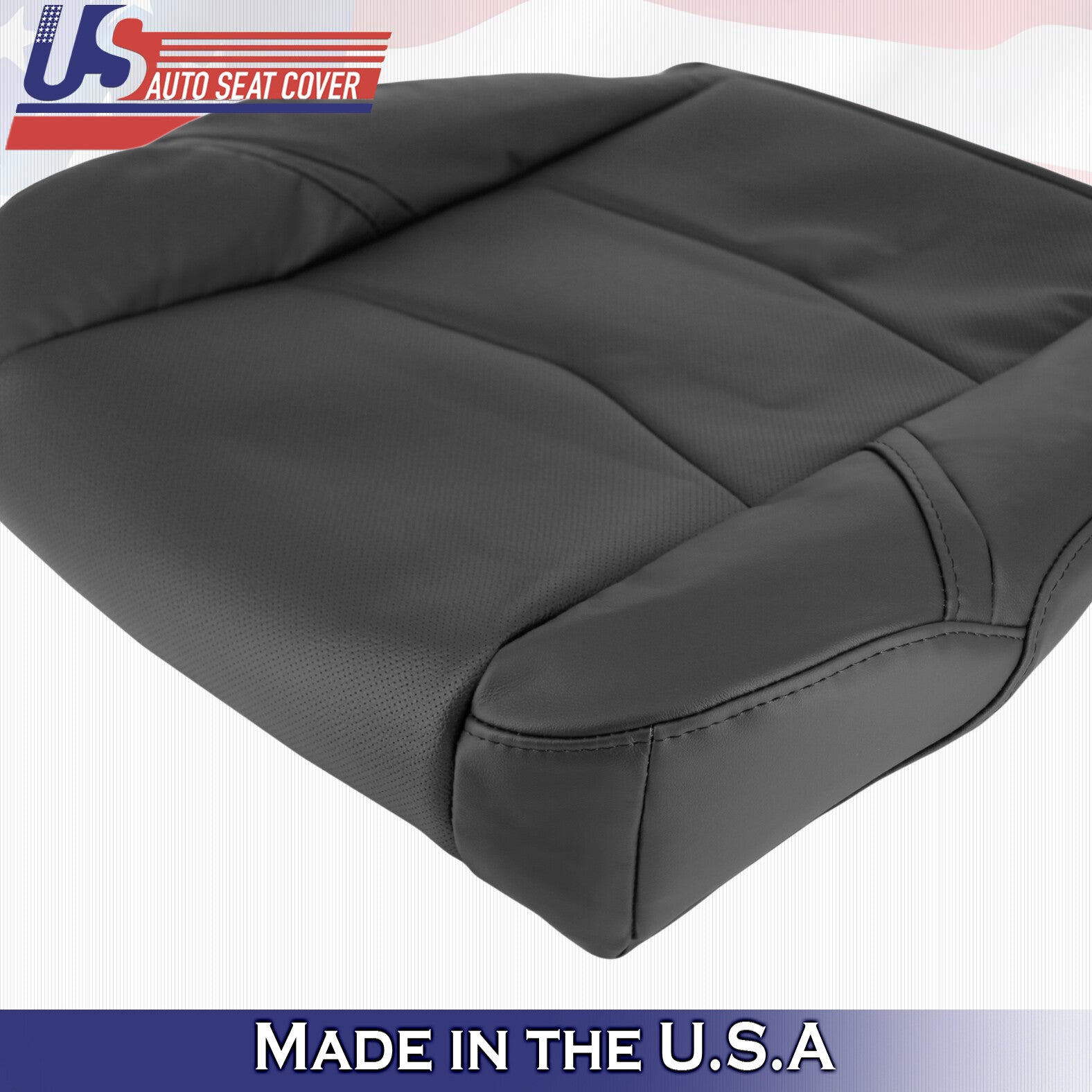 2015 to 2020 For Cadillac Escalade Passenger Bottom Leather Seat Cover Jet Black