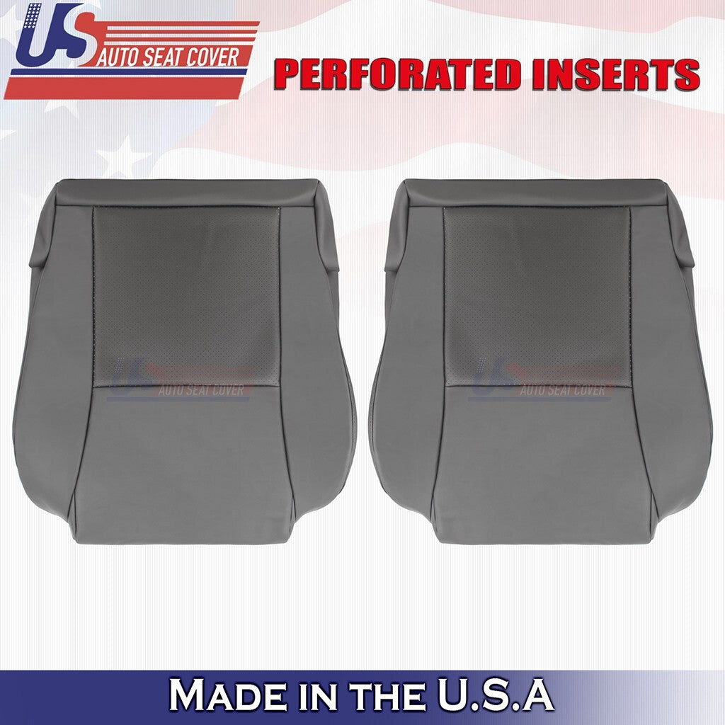 2005 -2008 For Toyota Tacoma Passenger & Driver Bottom Leather Seat Cover Gray