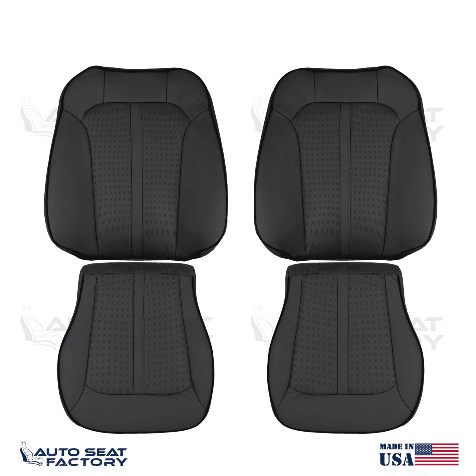 Replacement 2011 -2015 Lincoln MKX Perforated Black Vinyl Seat Covers 4PCS