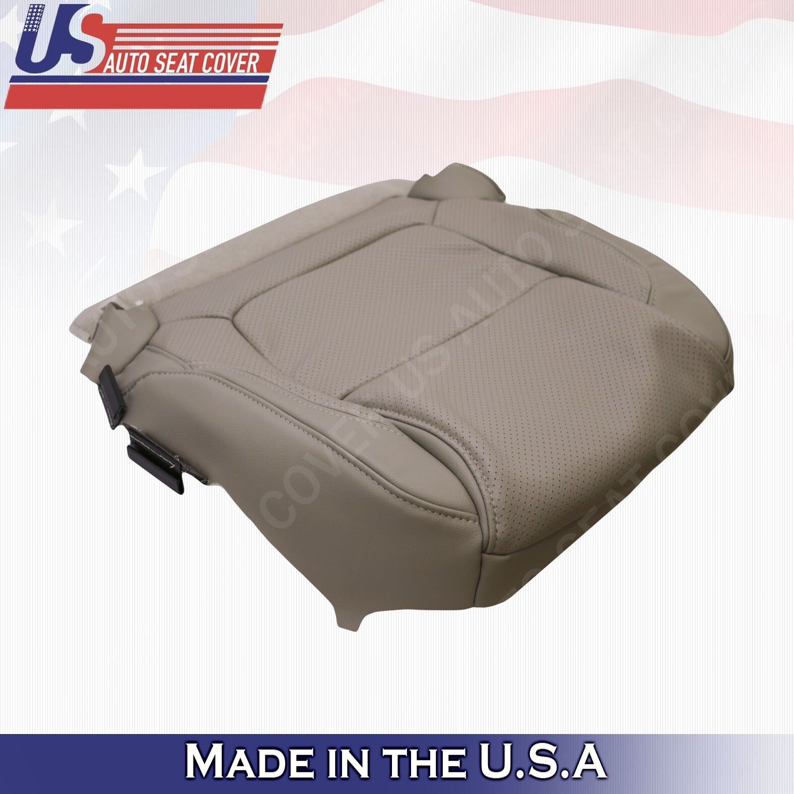 2011 to 2015 Fits Ford Explorer Driver Top & Bottom Leather Seat Cover Gray