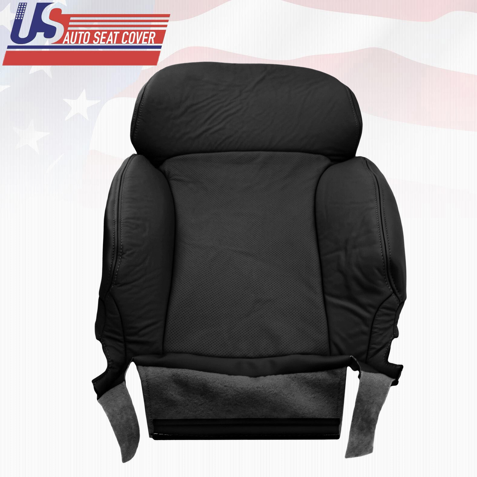 Black Driver Upper Back Leather Cover For: Lexus GS300 GS450 2008 2009 2010 2011