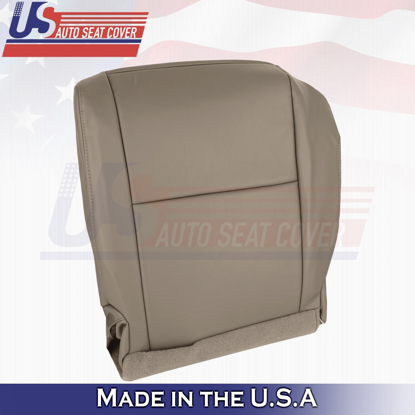 2007-2010 For Toyota Tundra Rear Passenger Bottom &Top Leather Seat Cover Tan