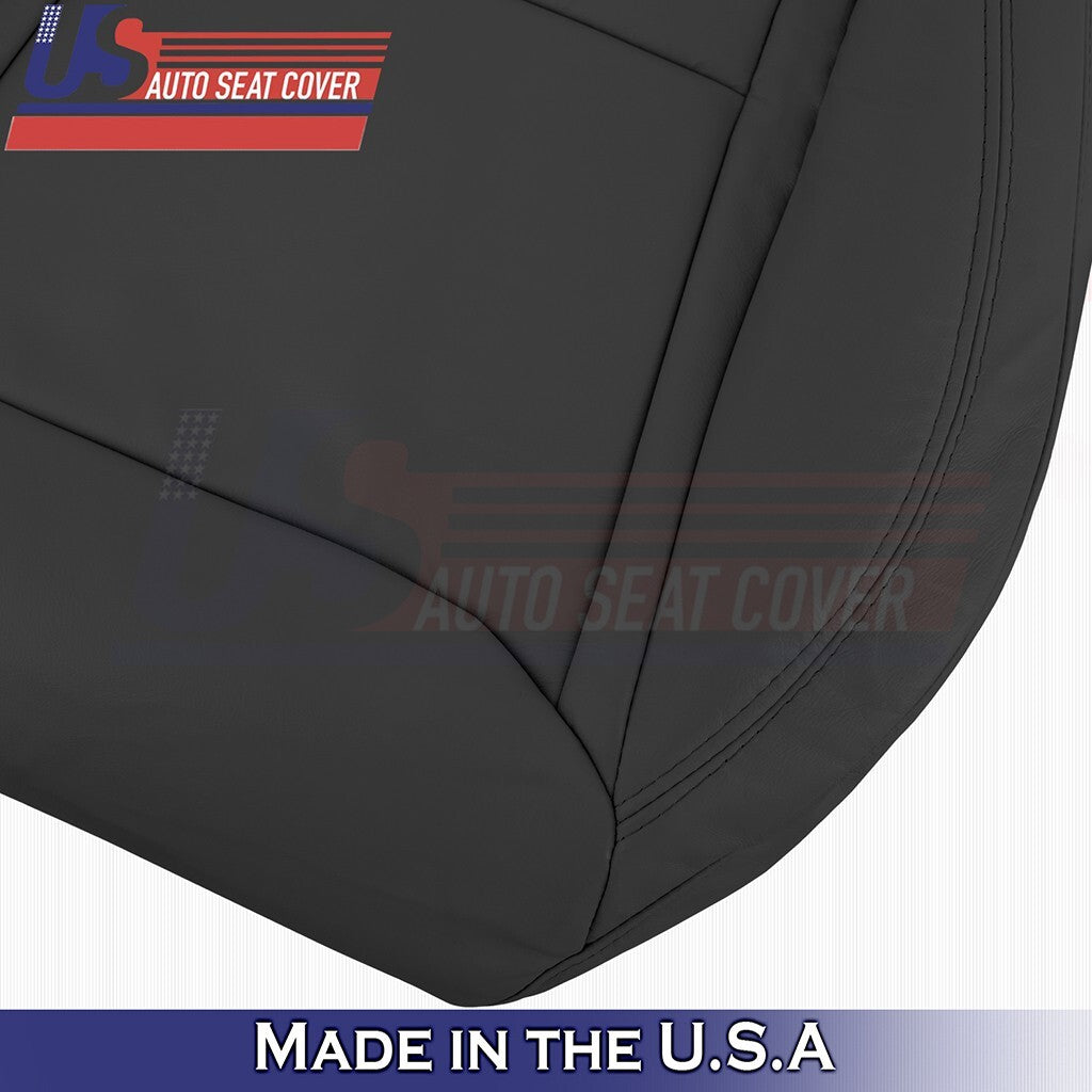 For Tesla Model S 2012 to 2015 Driver & Passenger Bottoms Vinyl Seat Cover Black