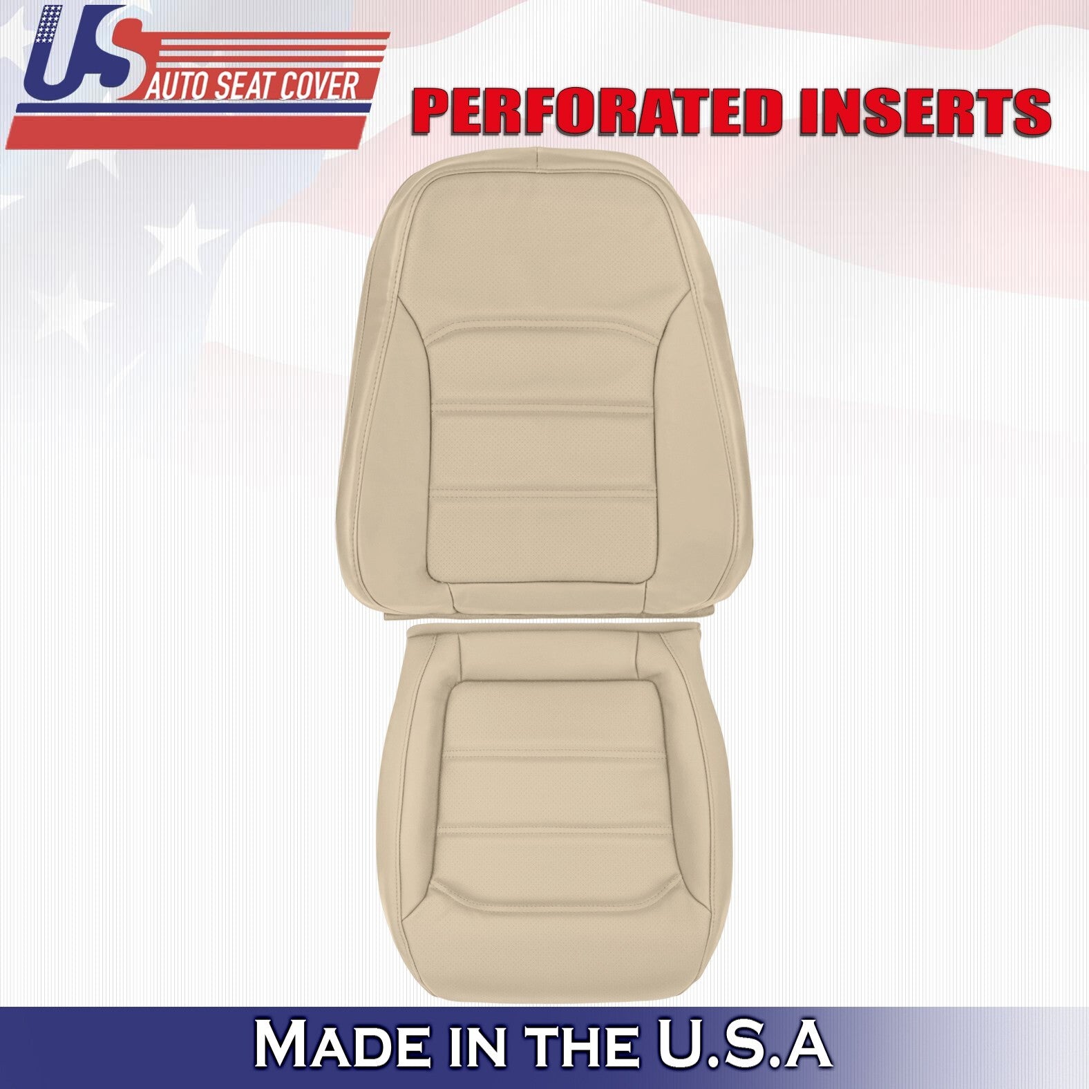 2012 to 2020 Fits Volkswagen Passat Driver Bottom &Top Leather Seat Cover Tan