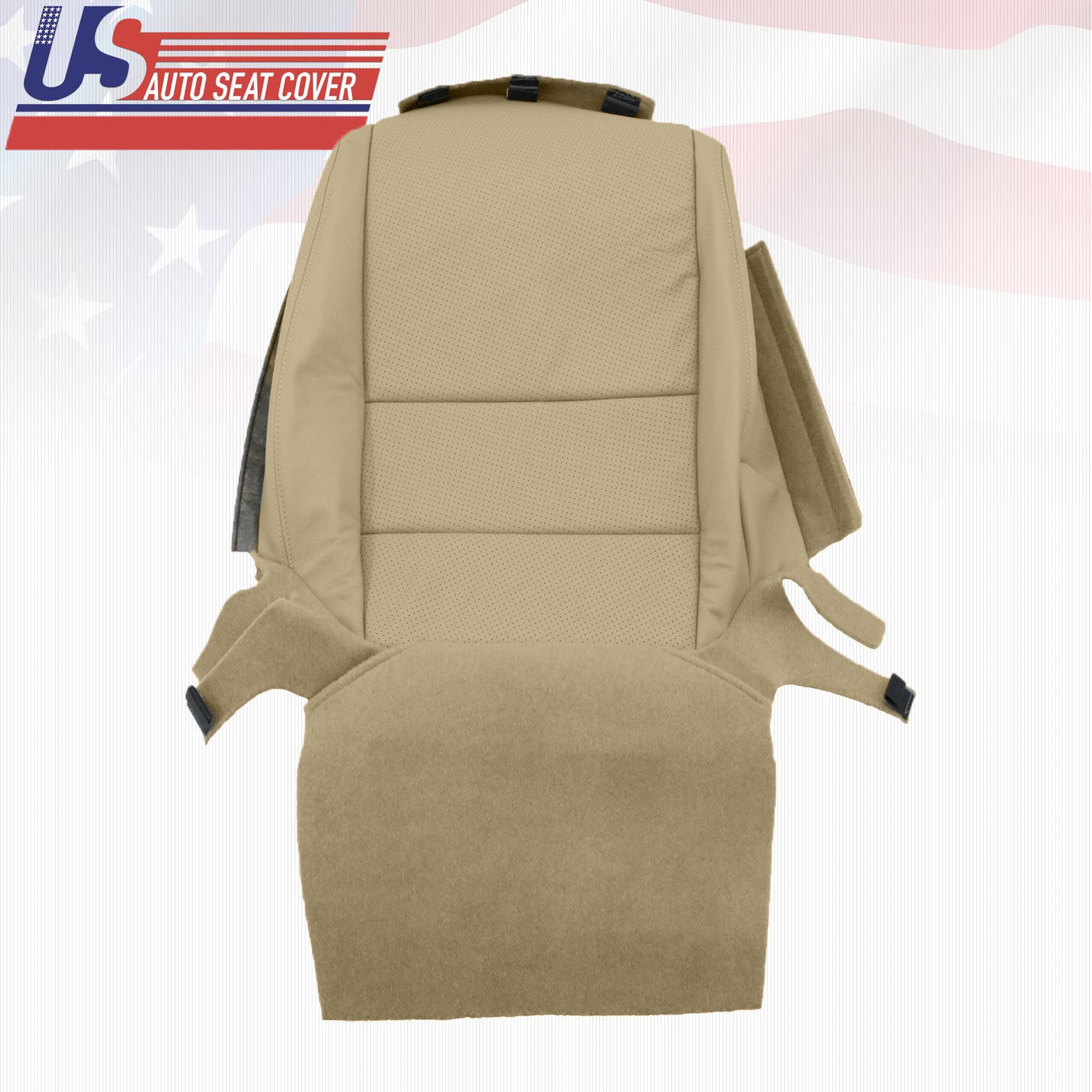 Fits 2005 Acura TL Driver Bottom Replacement Seat Cover Perforated Leather Tan