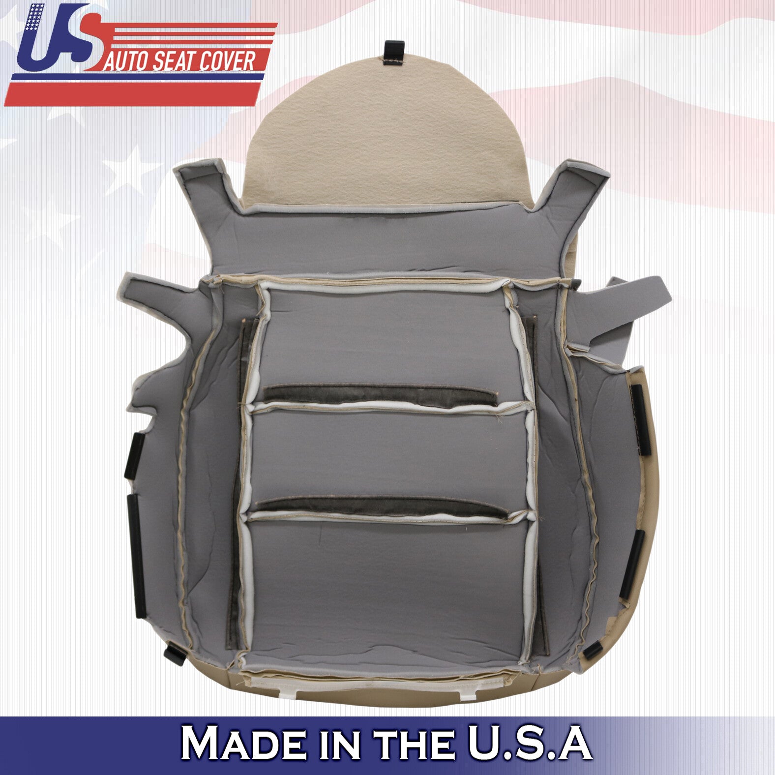 Fits 2005 2006 2007 2008 Acura RL Front Top & Bottom Leather Seat Cover Tan