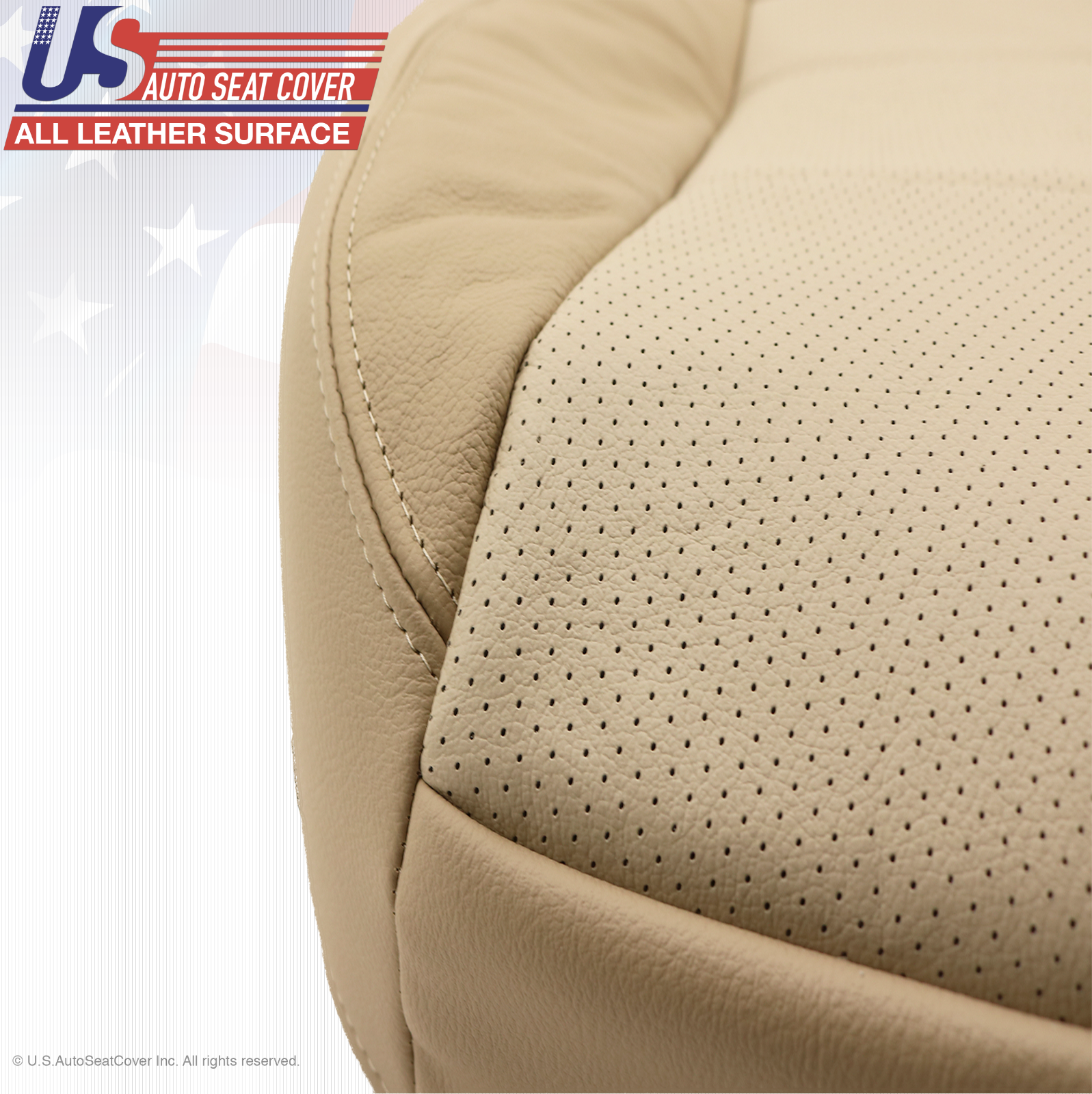 2006 2007 Mercury Mountaineer DRIVER & PASSENGER Bottom LEATHER Cover 2-TONE TAN