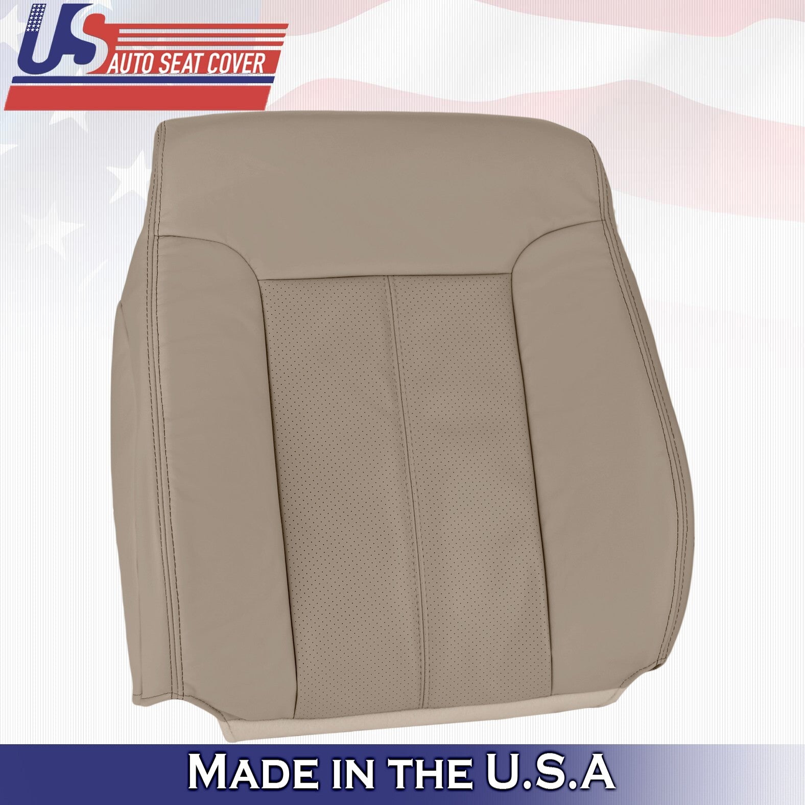 2013 2014 For Ford F250 F350 Lariat Driver Passenger Top Leather Seat Covers Tan