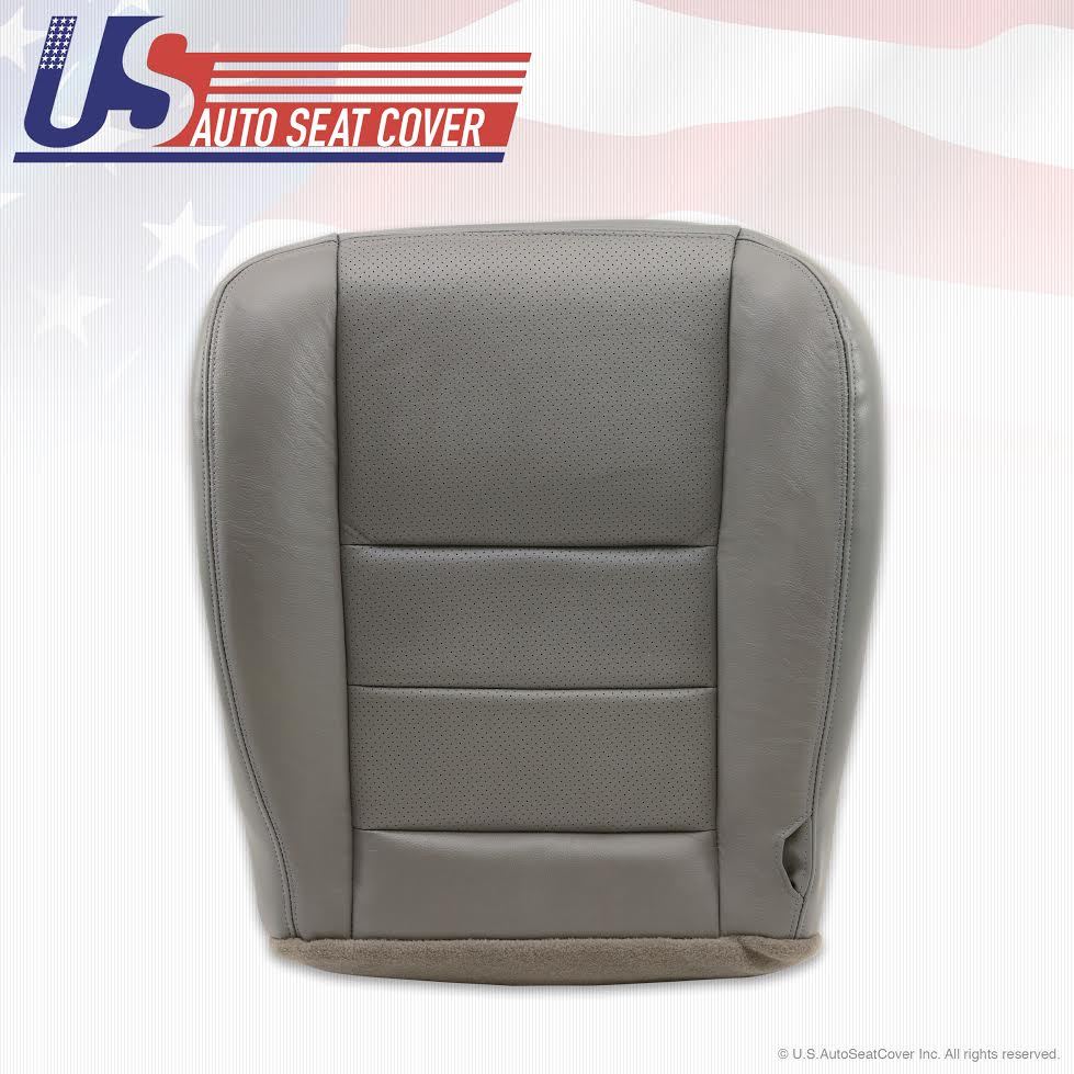 2002 to 2007 Ford F-250 Diesel Lariat Bottom Leather Seat Cover Gray Perforated