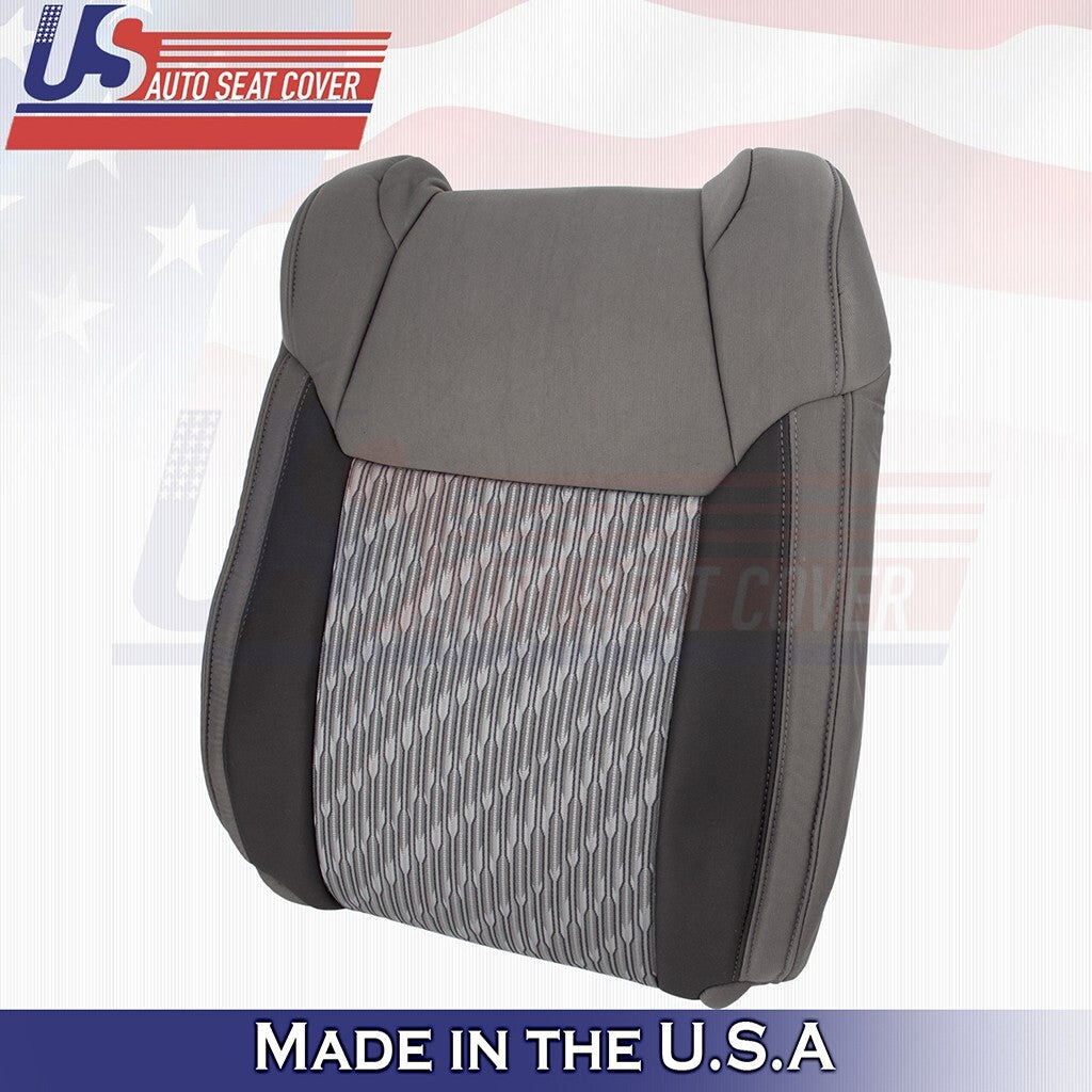 2019 2020 2021 For Toyota Tundra Front Driver Top Cloth Seat Cover 2-Tone Gray