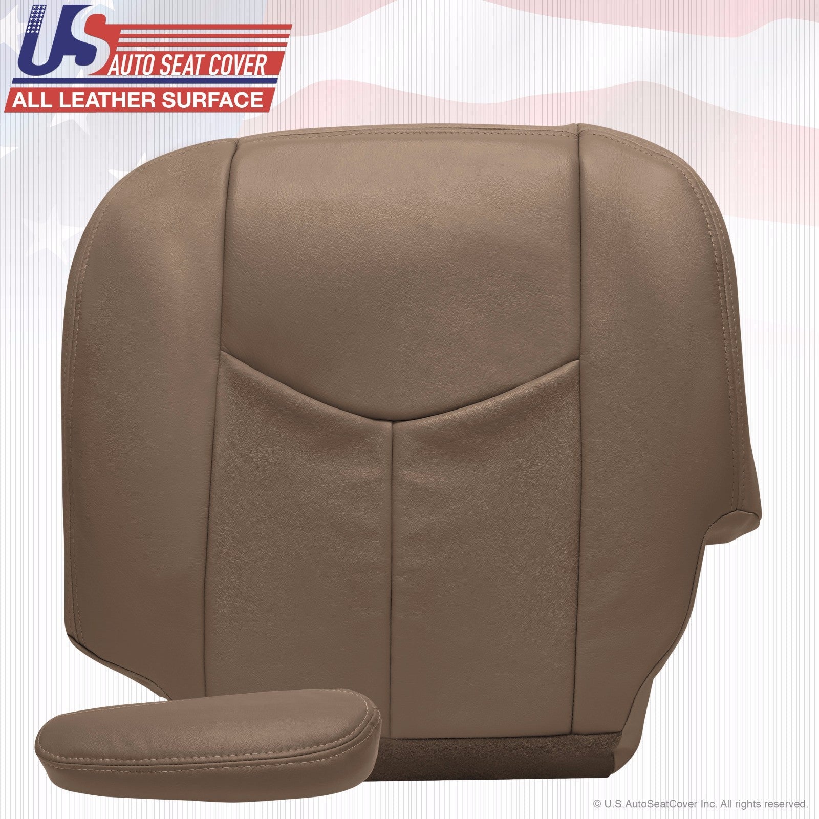 2003 To 06 GMC Sierra 1500 2500 3500 HD Upholstery leather seat cover Tan 52I