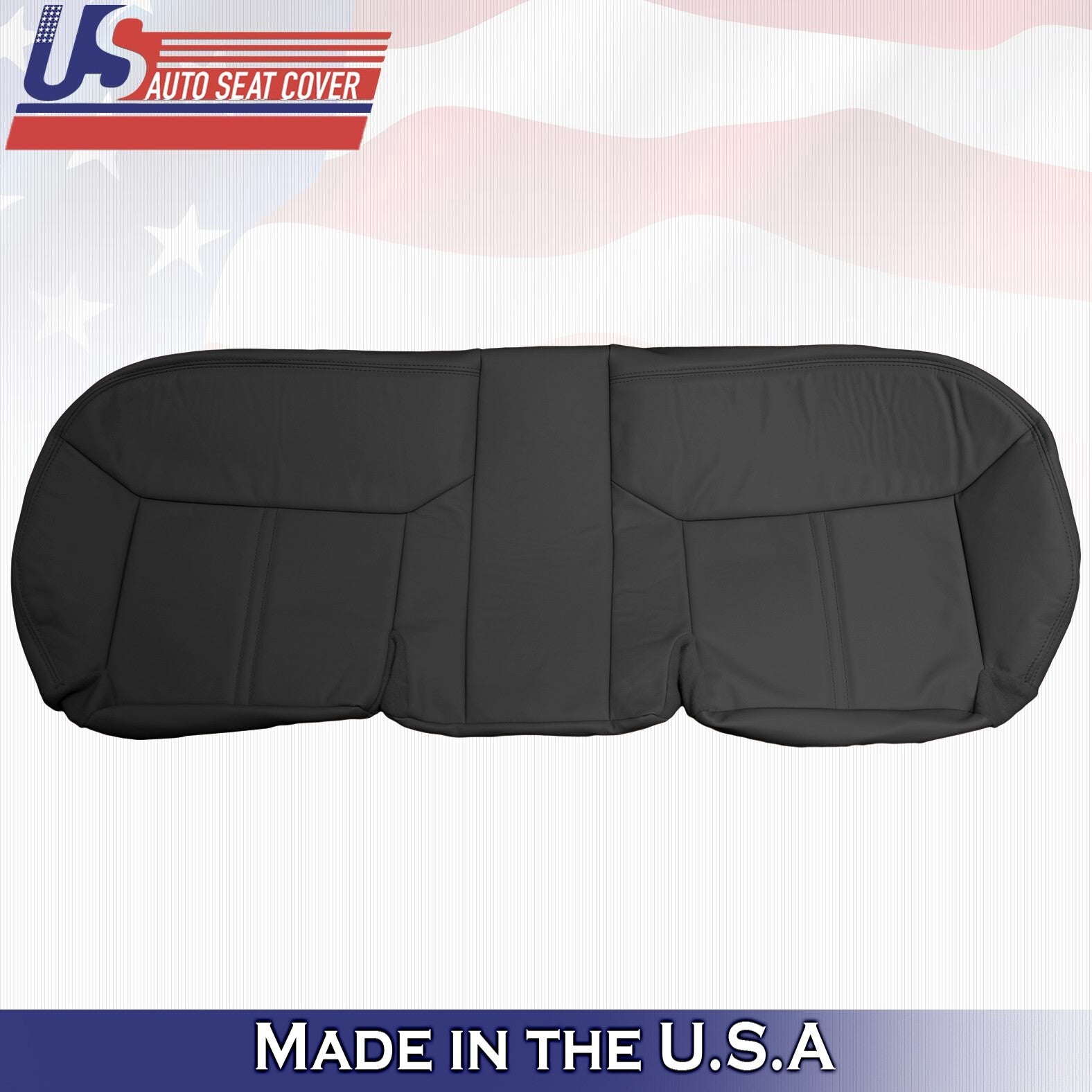 2003 to 2011 For Lincoln Town Car Rear Bench Bottom Leather Cover Black