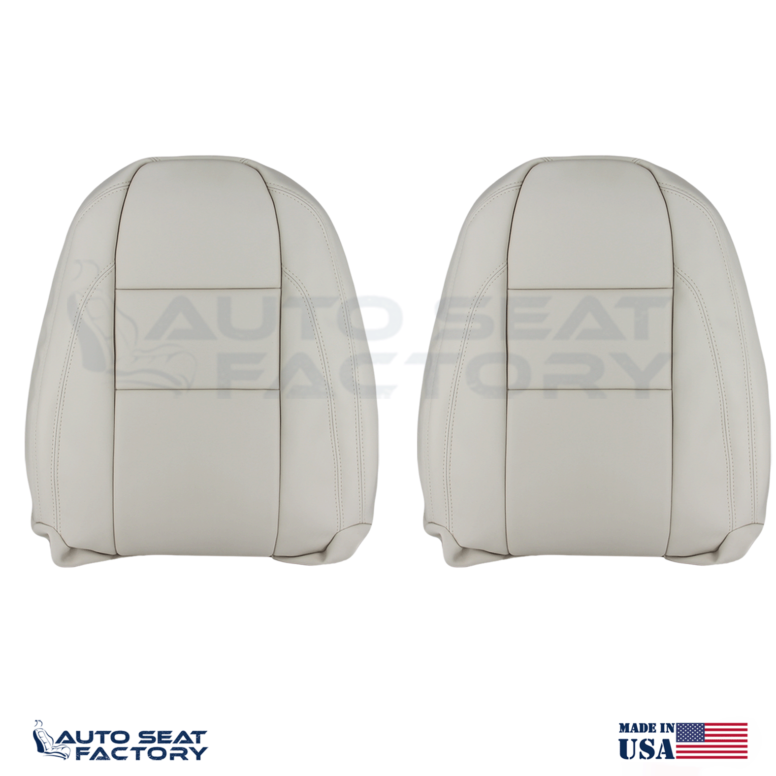 Replacement Fits 2007 - 2010 Volvo C70 Left & Right Top Cream Vinyl Seat Covers