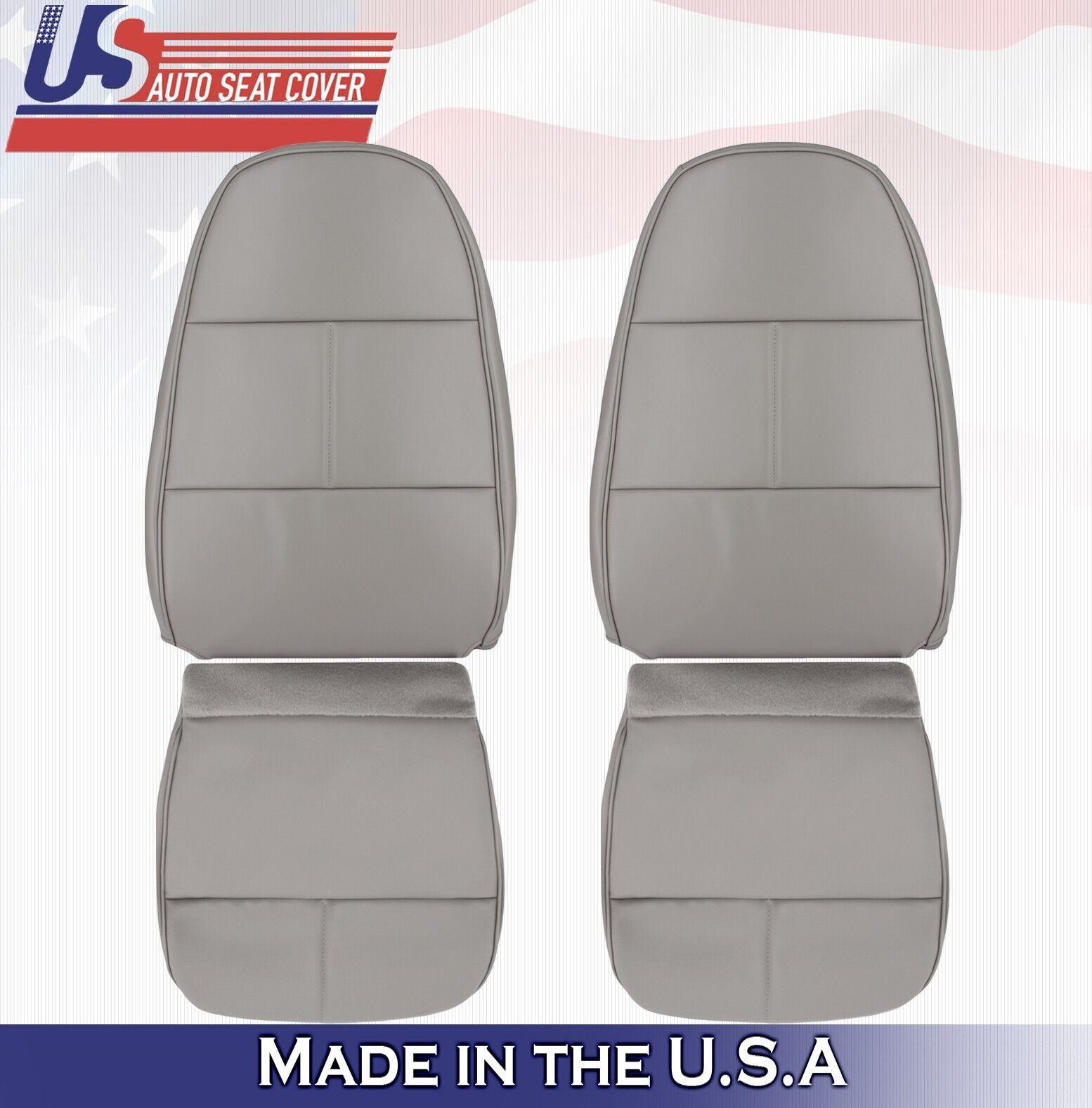 1992 to 1999 For Ford E150 E250 Econoline Van 2 Top & 2 Bottom Vinyl Covers Gray