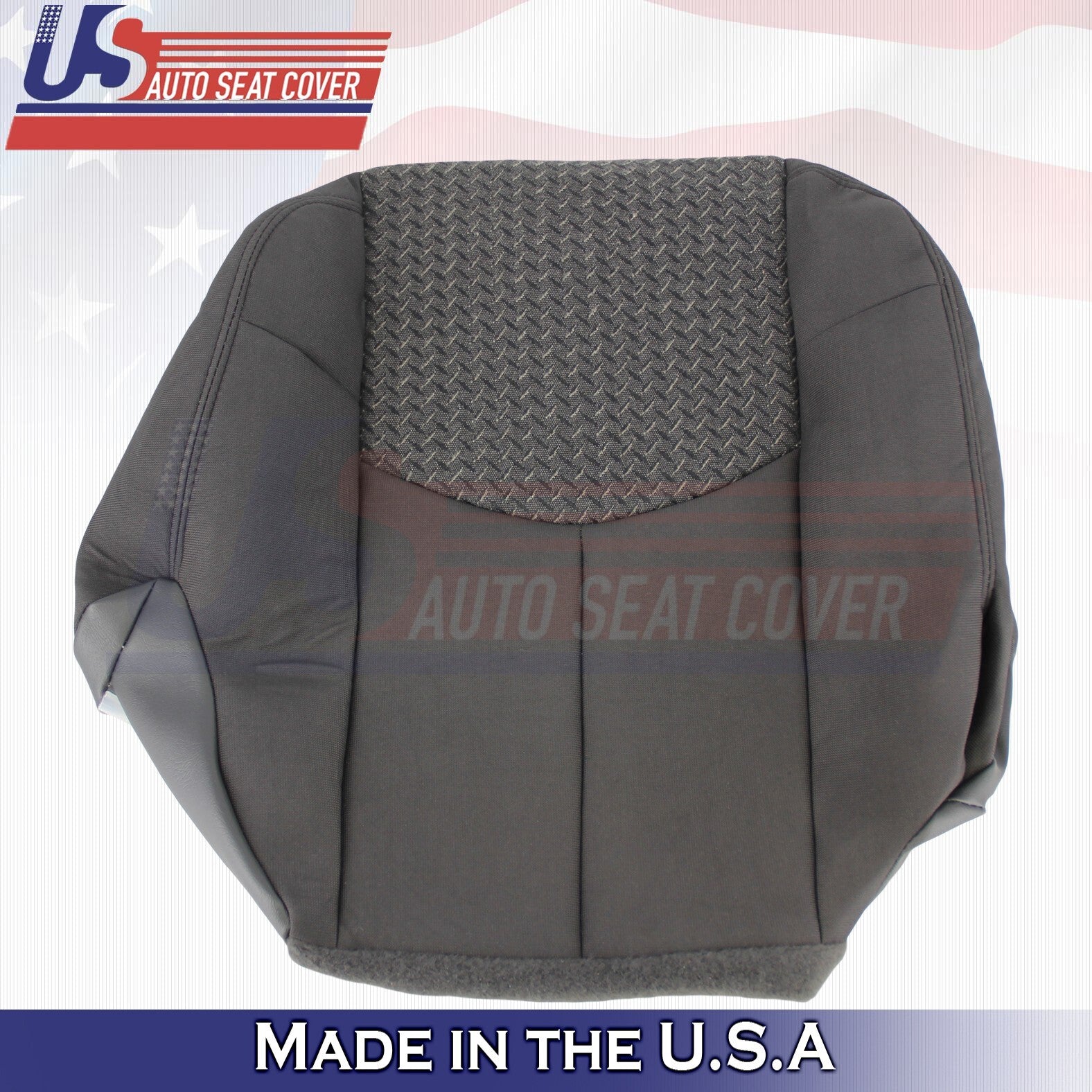 2002 FOR Chevy Avalanche Passenger Bottom & Top Cloth Seat Cover Dark Gray