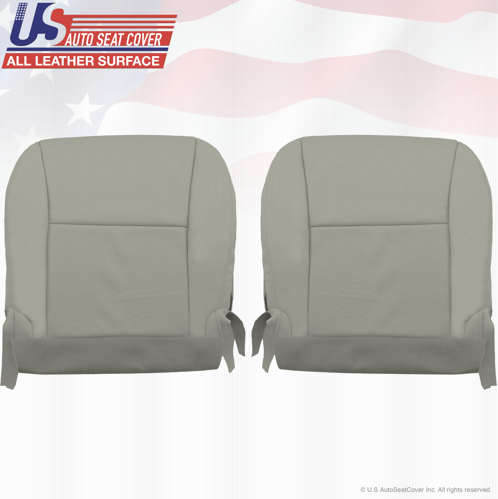 Driver Passenger Perforated Leather Covers GRAY For 2010 to 2014 Lexus RX350 450