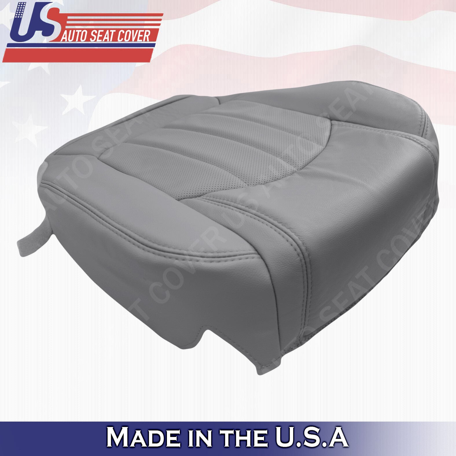 2008 to 2012 Buick Enclave Front lower Bottom Perforated Leather Seat Cover Gray