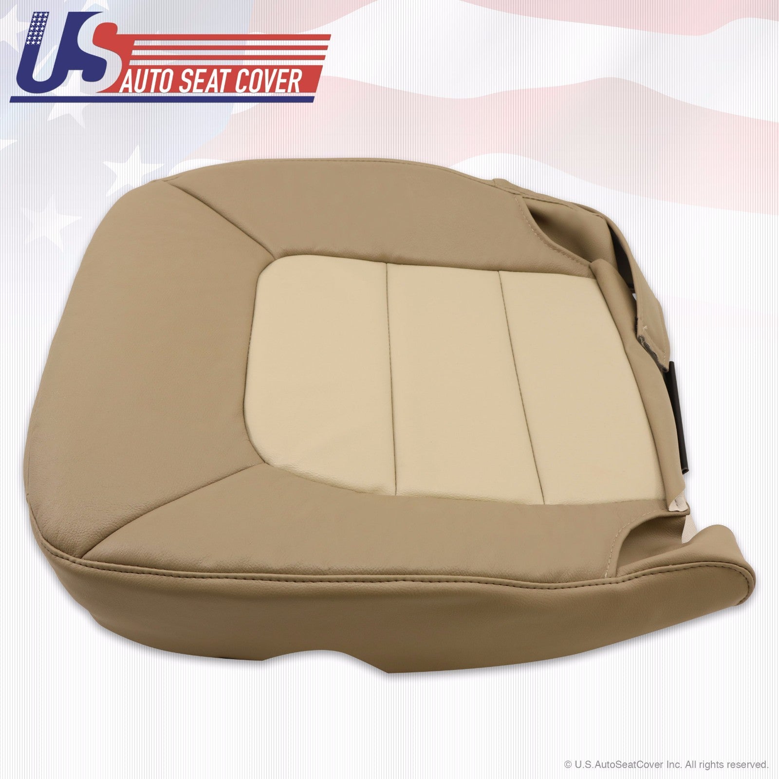 2003 to2006 Expedition Eddie Bauer Driver Bottom Leather Seat-Cover 2-Tone Tan