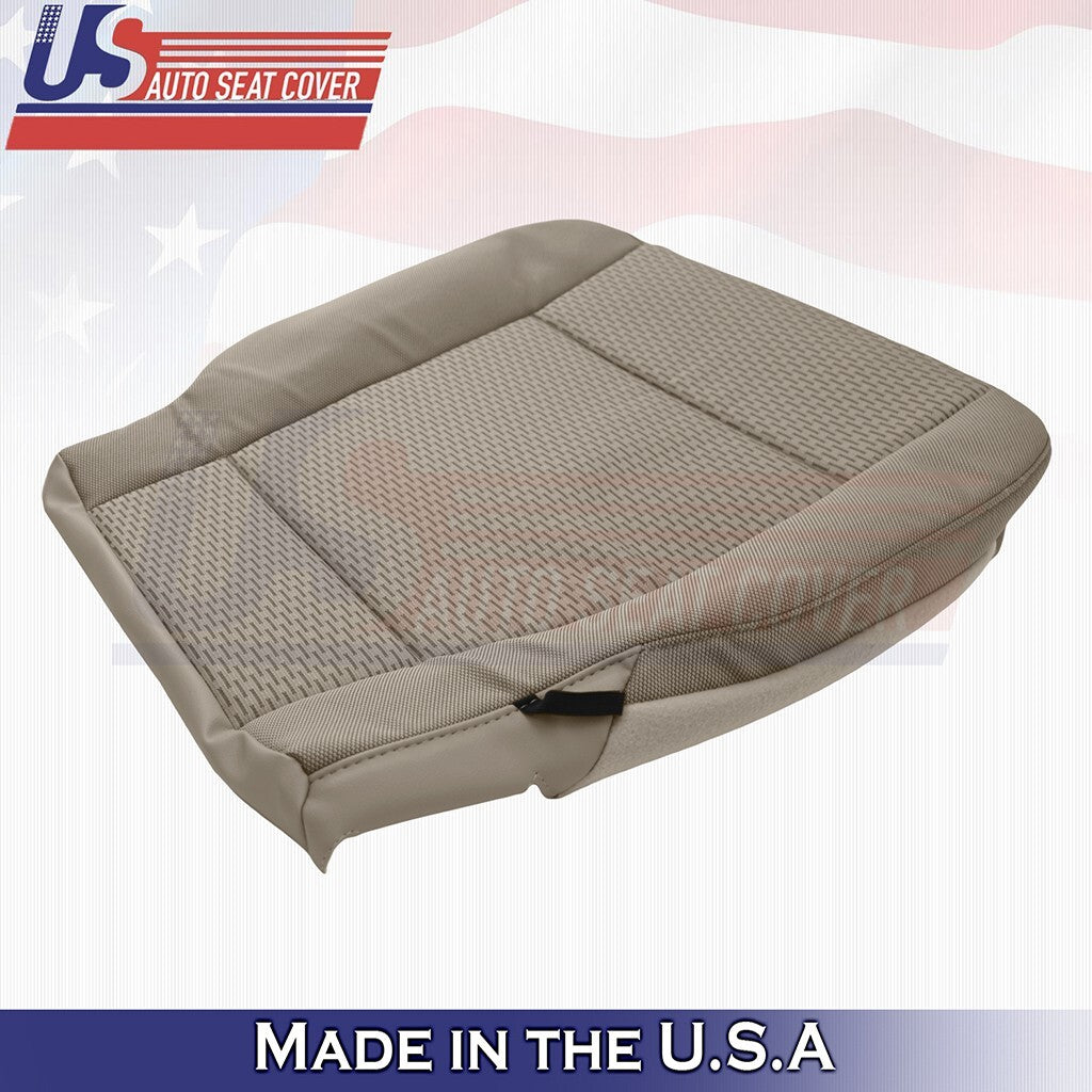 2015 to 2019 Fits Ford F150 XLT Driver Bottom Cloth Seat Cover Tan