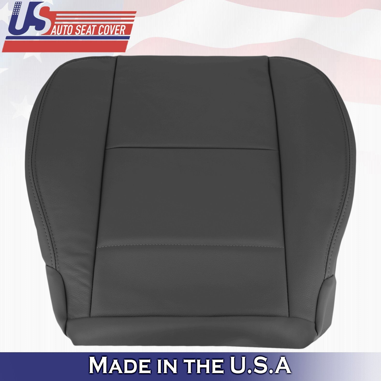 2000 to 2004 For Toyota Tundra Driver & Passenger Bottom Leather Seat Covers BLK