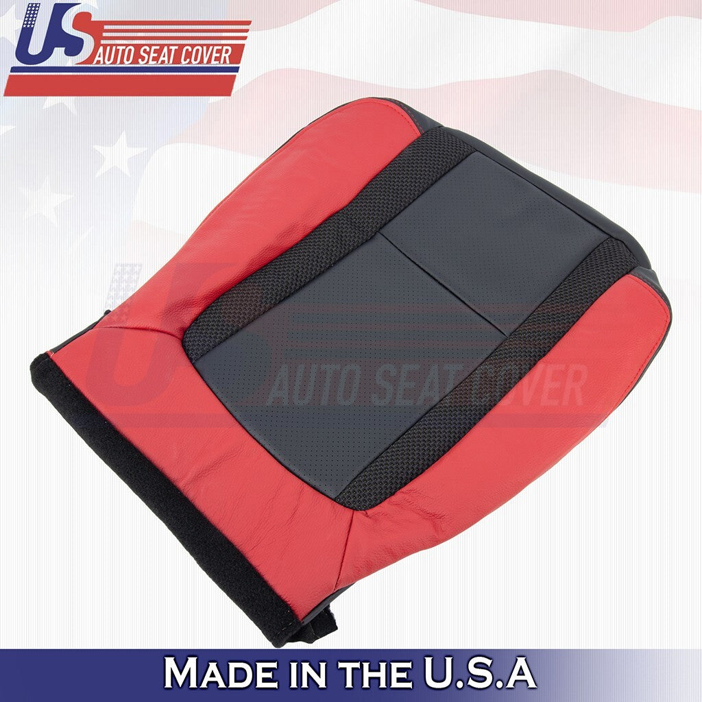 Passenger Top & Bottom Seat Cover Black/Red For 2014 Ford F150 Raptor