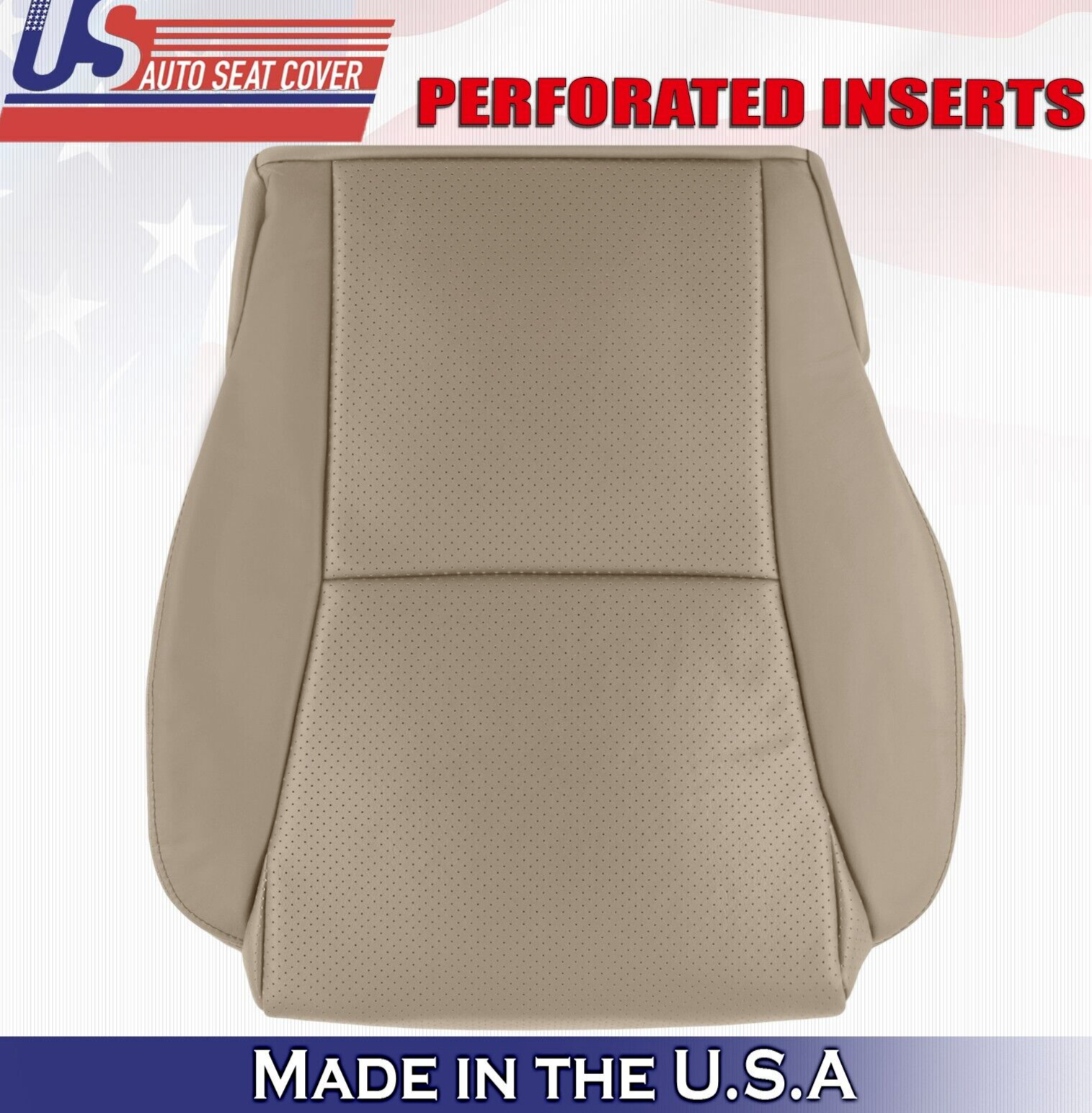 2008 For Toyota Solara Convertible Front Driver Bottom Leather Seat Cover Tan