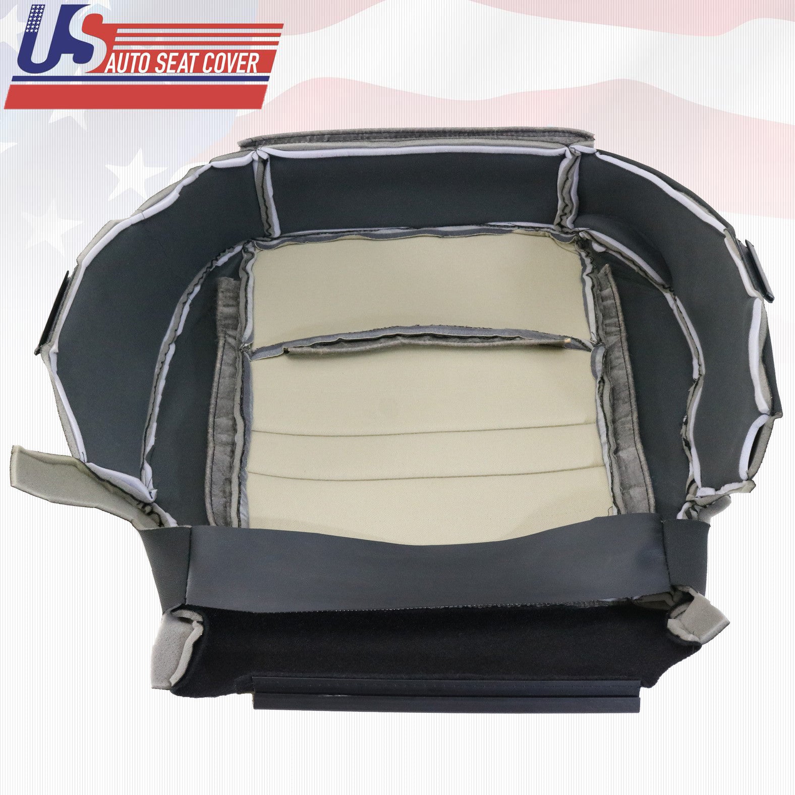2011 2012 For Dodge Ram 5500 SLT Passenger Bottom CLOTH Seat Cover Black/Gray