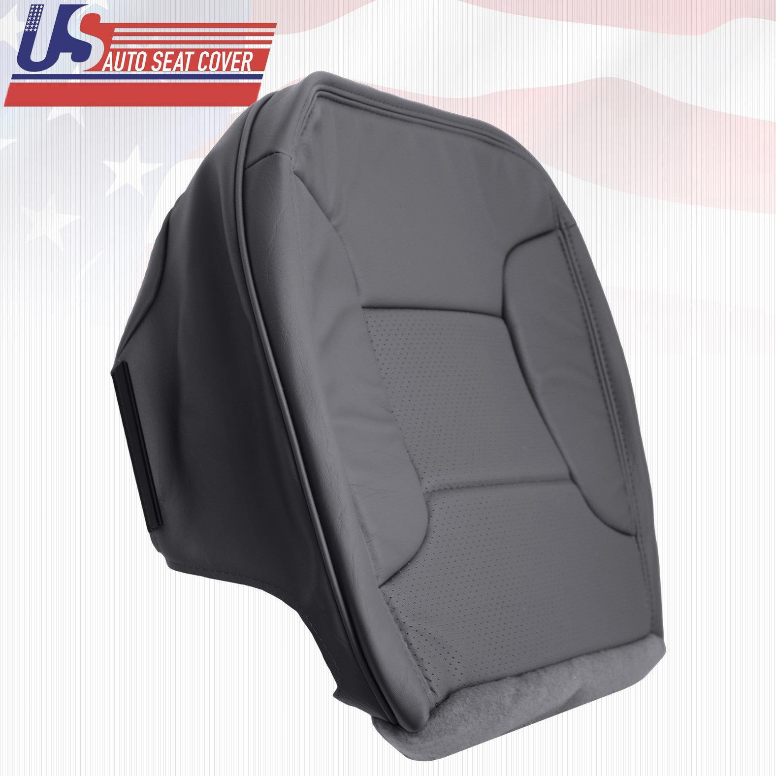 1992 1996 Ford Bronco Base Driver Passenger Bottom Seat Cover Perforated Dk.Gray