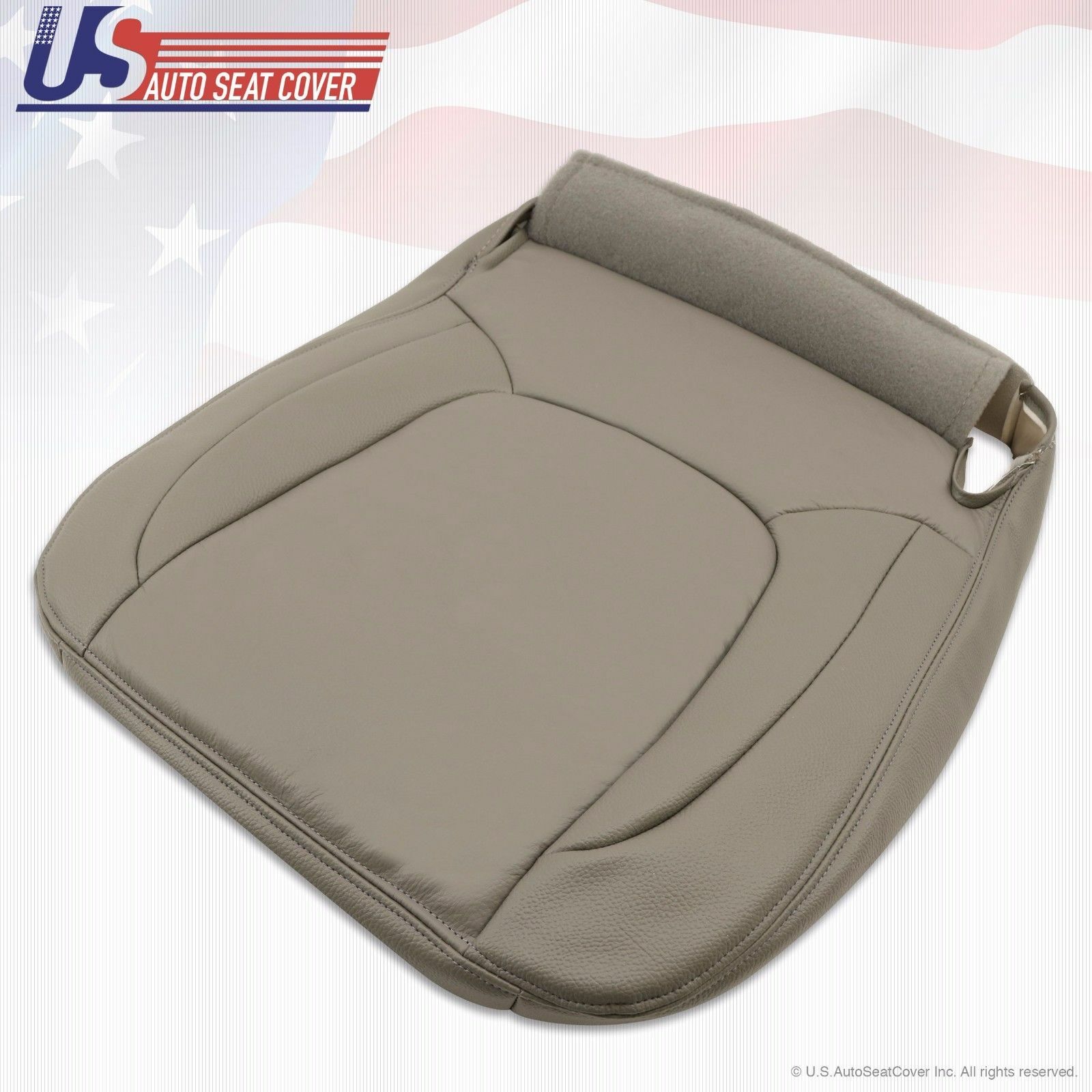 2004 2005 For Dodge Ram 3500 Laramie Driver Side Bottom Leather Seat Cover Taupe