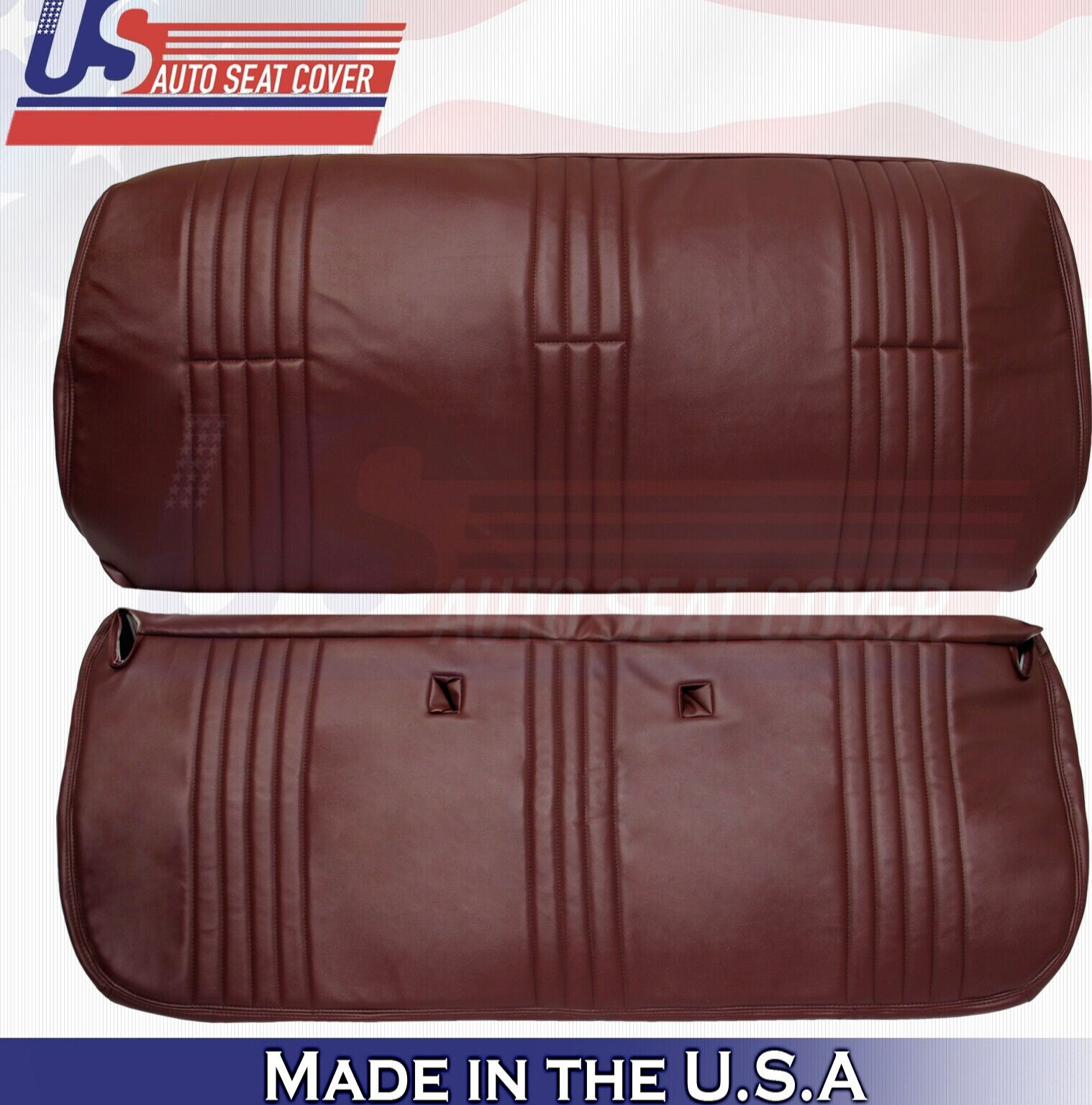 1997 For GMC Sierra C/K 1500 2500 3500 Top & Bottom Bench Vinyl Seat Covers Red