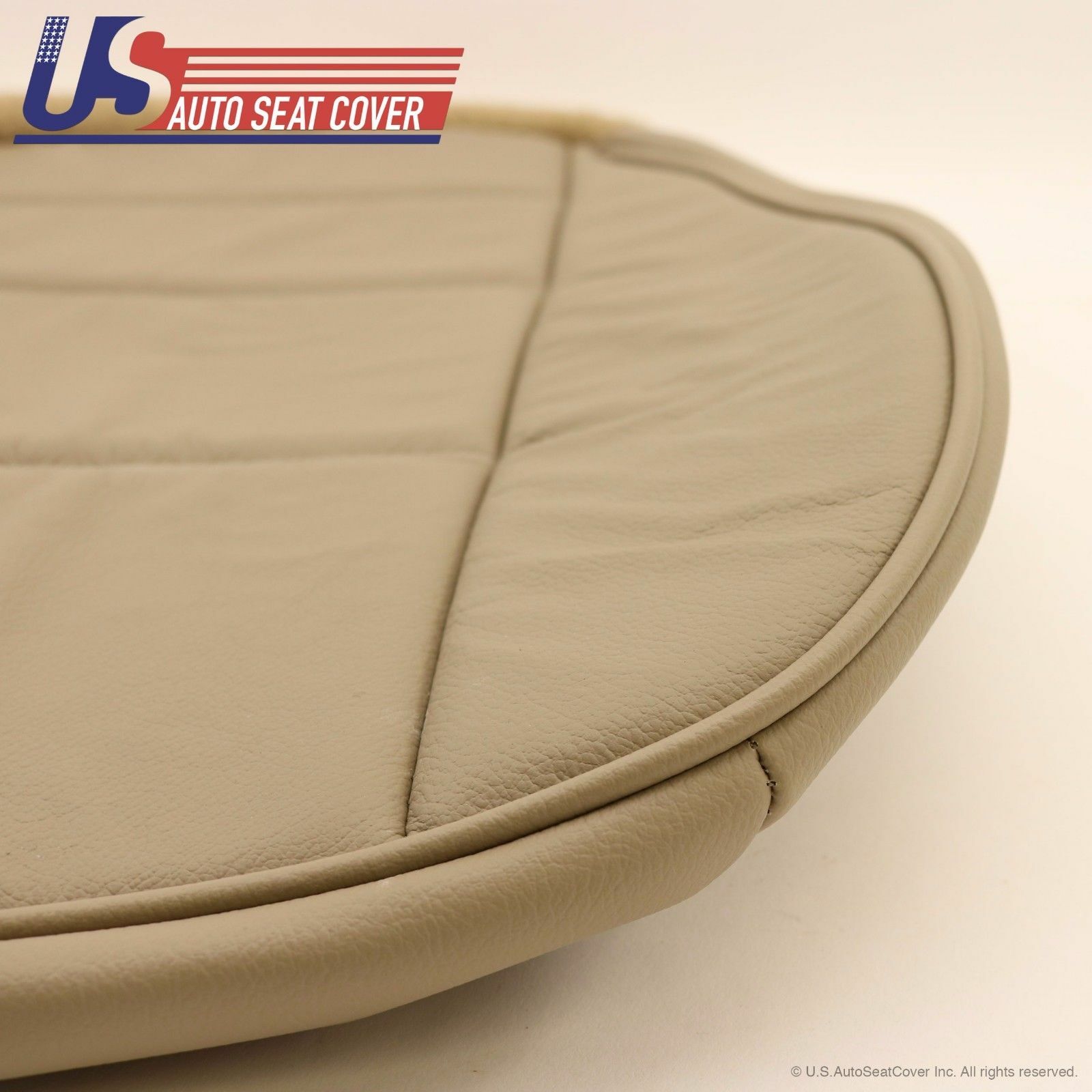 1999 2000 2001 Ford Mustang V6 Driver Bottom Replacement Leather Seat Cover Tan