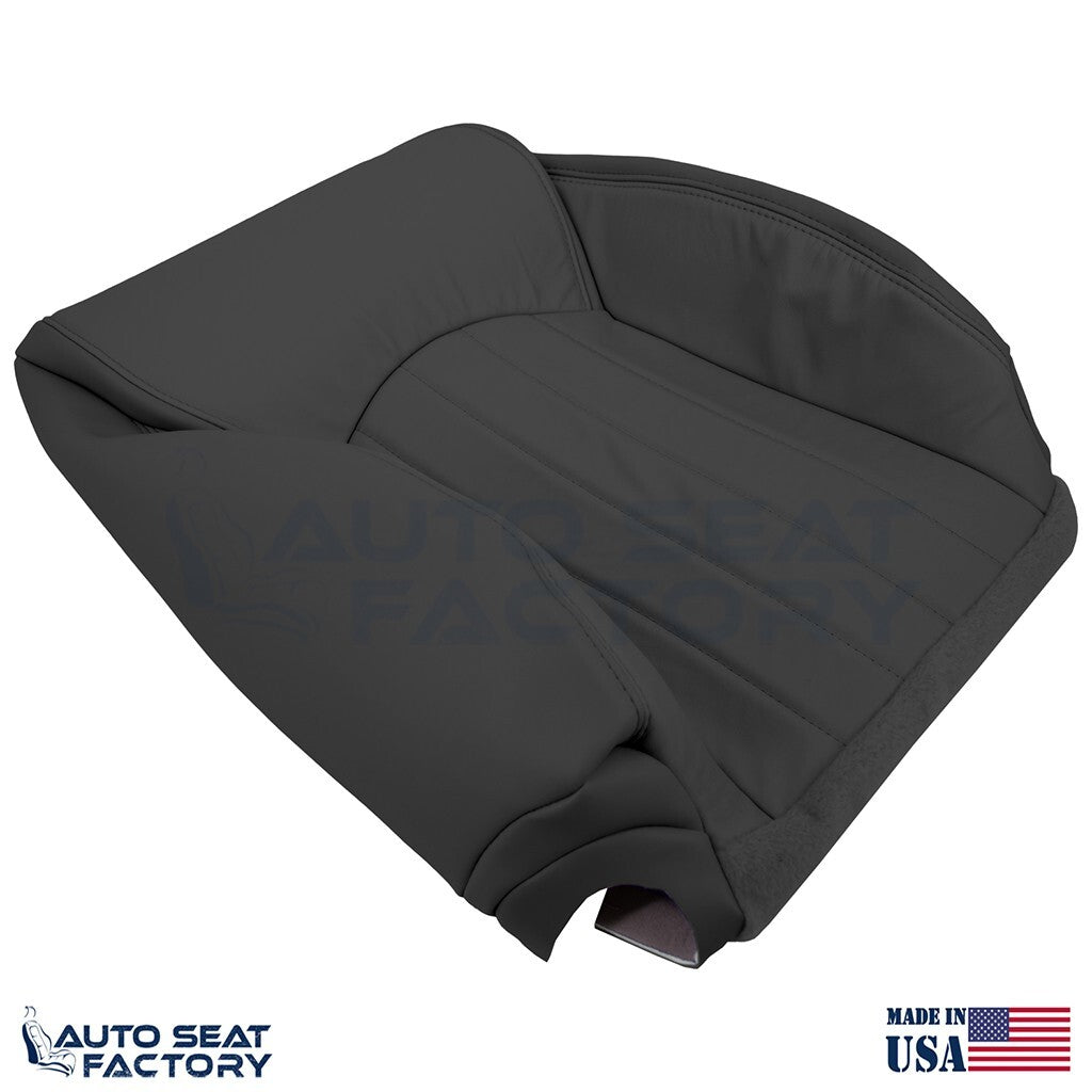 2014 - 2017 Fits Infiniti QX50 PASSENGER Top & Bottom Black Vinyl Seat Covers