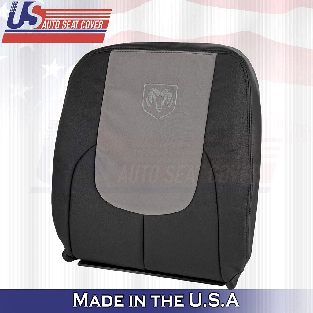 2002 2003 Fits Dodge Ram 2500 Passenger Top Leather/Suede Seat Cover Black