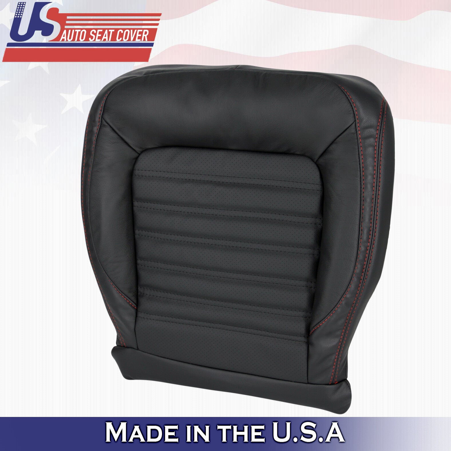Fits For 2011-2018 Volkswagen Jetta GLI Left-Right Bottom Leather Seat Cover Blk