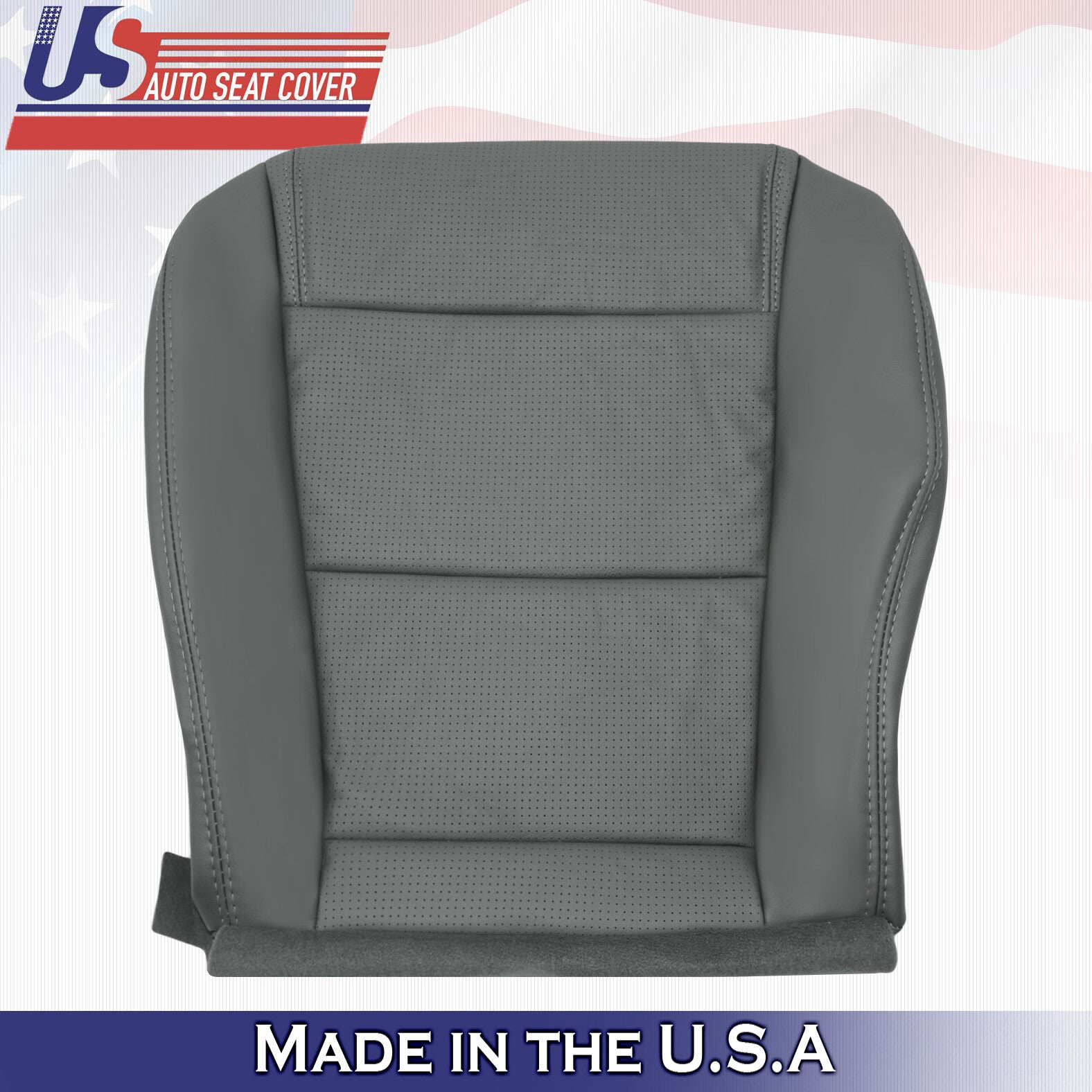 Driver Passenger Bottom Perforated Leather Cover GRAY For 2001-2006 Acura MDX