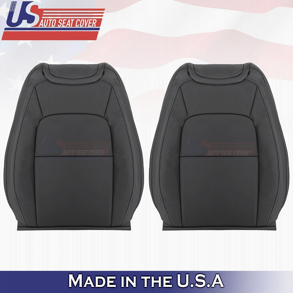 2015 to 2022 For GMC Canyon SLT Front Set Tops &Bottoms Leather Seat Cover Black