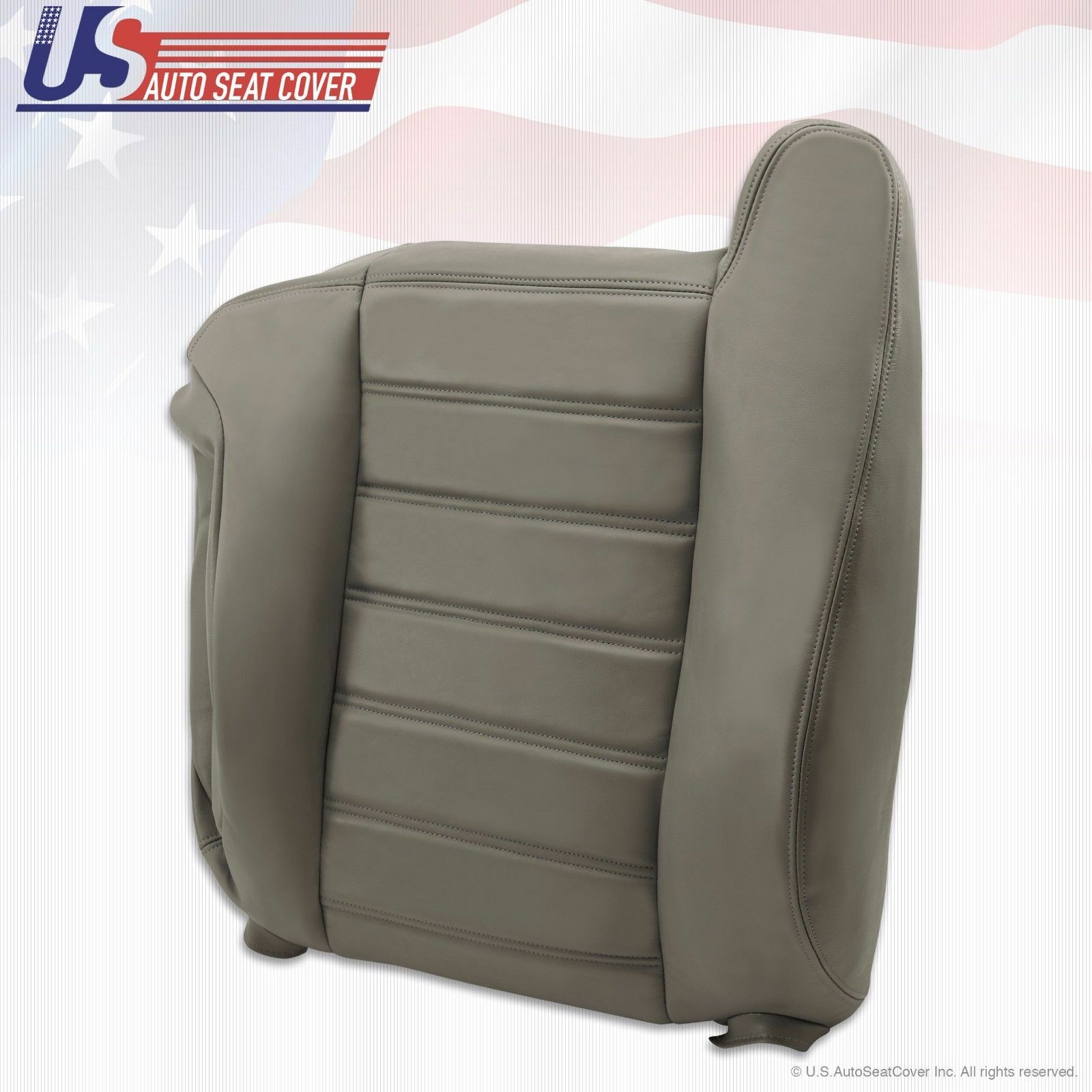 2003 To 2007 Hummer H2 Driver top Lean Back Synthetic Leather Seat Cover Gray