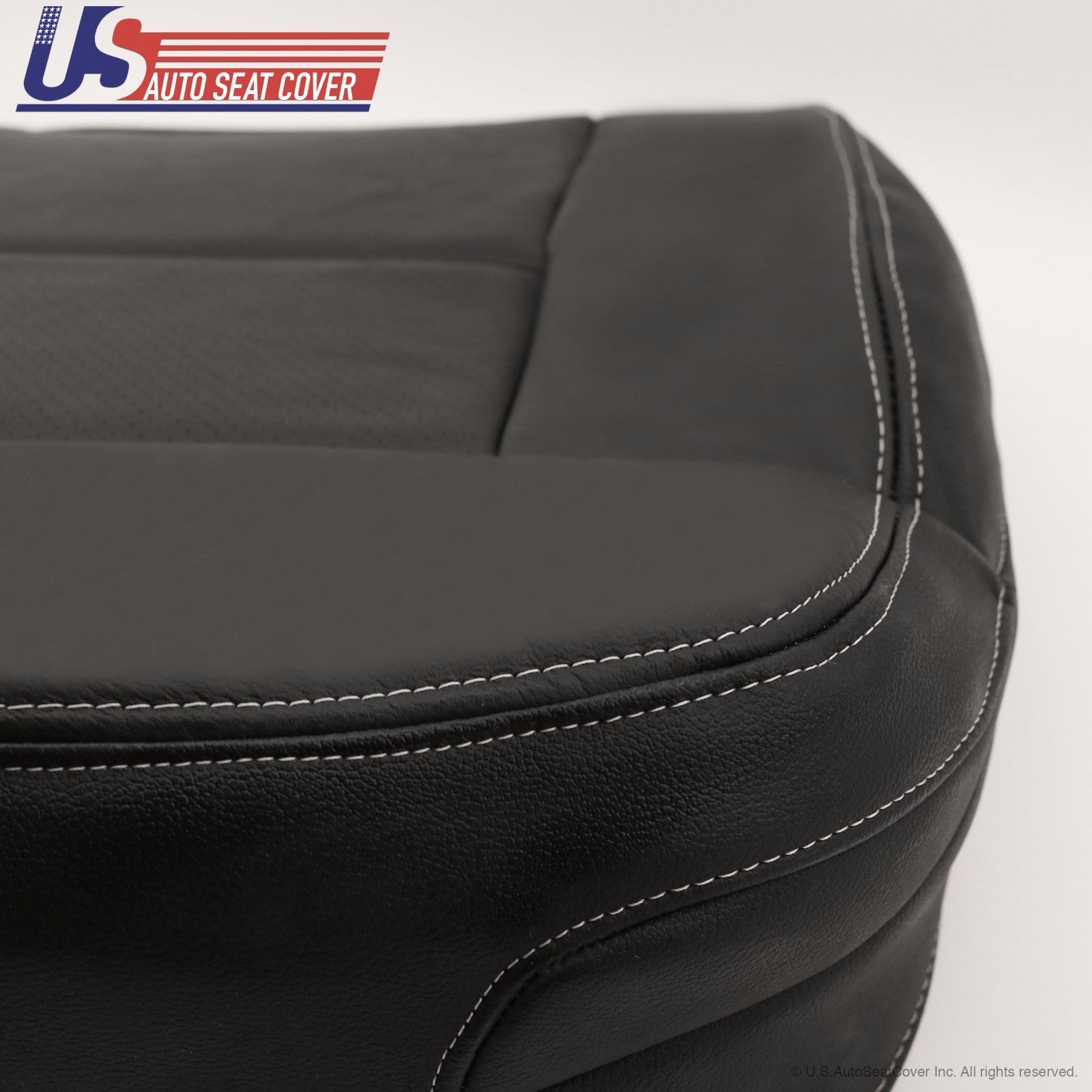 2004 to 08 Ford F-150 FX4 XLT Driver Bottom Leather Seat Cover Black perforated